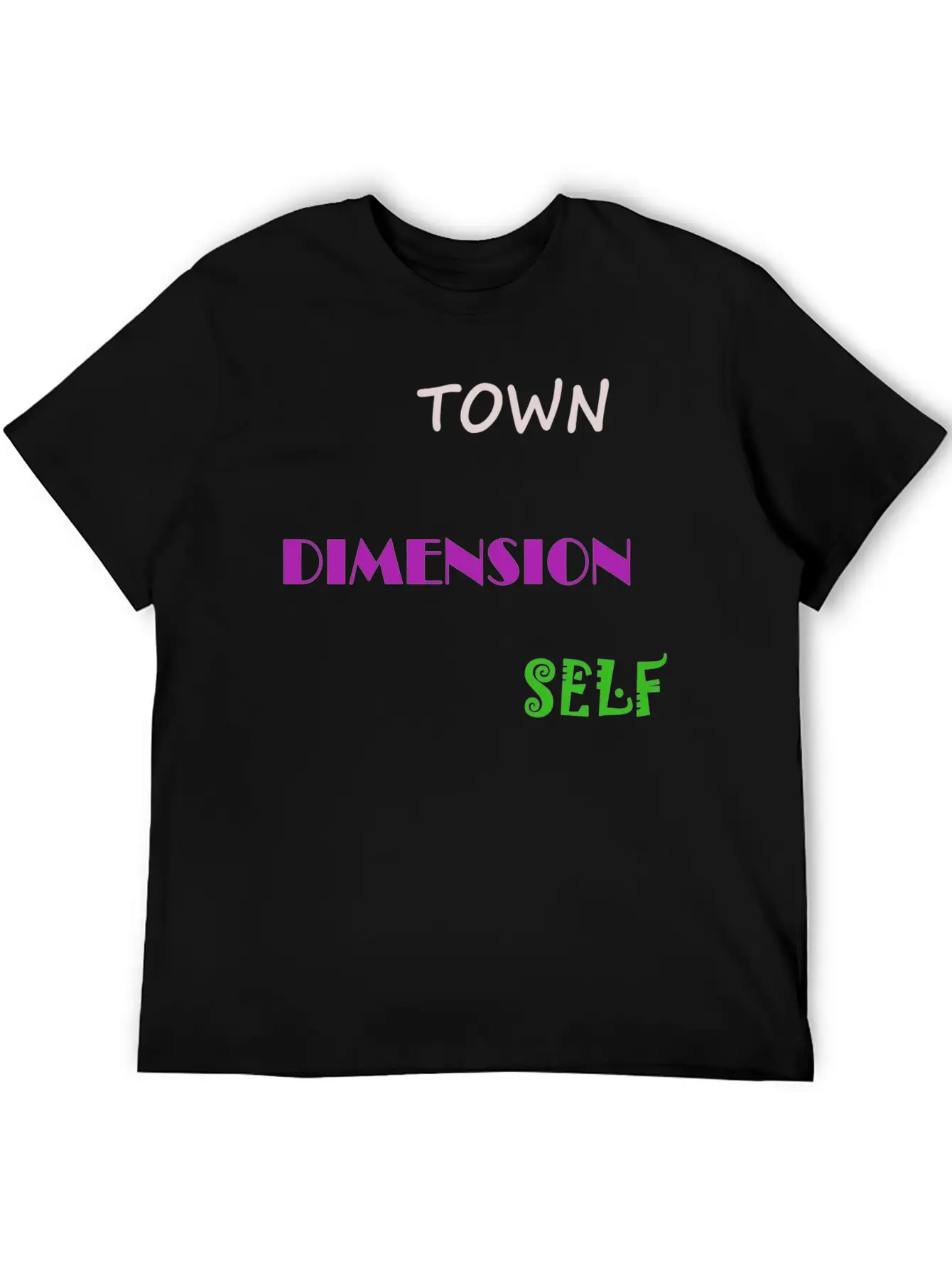 Town Dimension Self Classic Fit Graphic Tee For Daily Comfort – Unisex Cotton Shirt