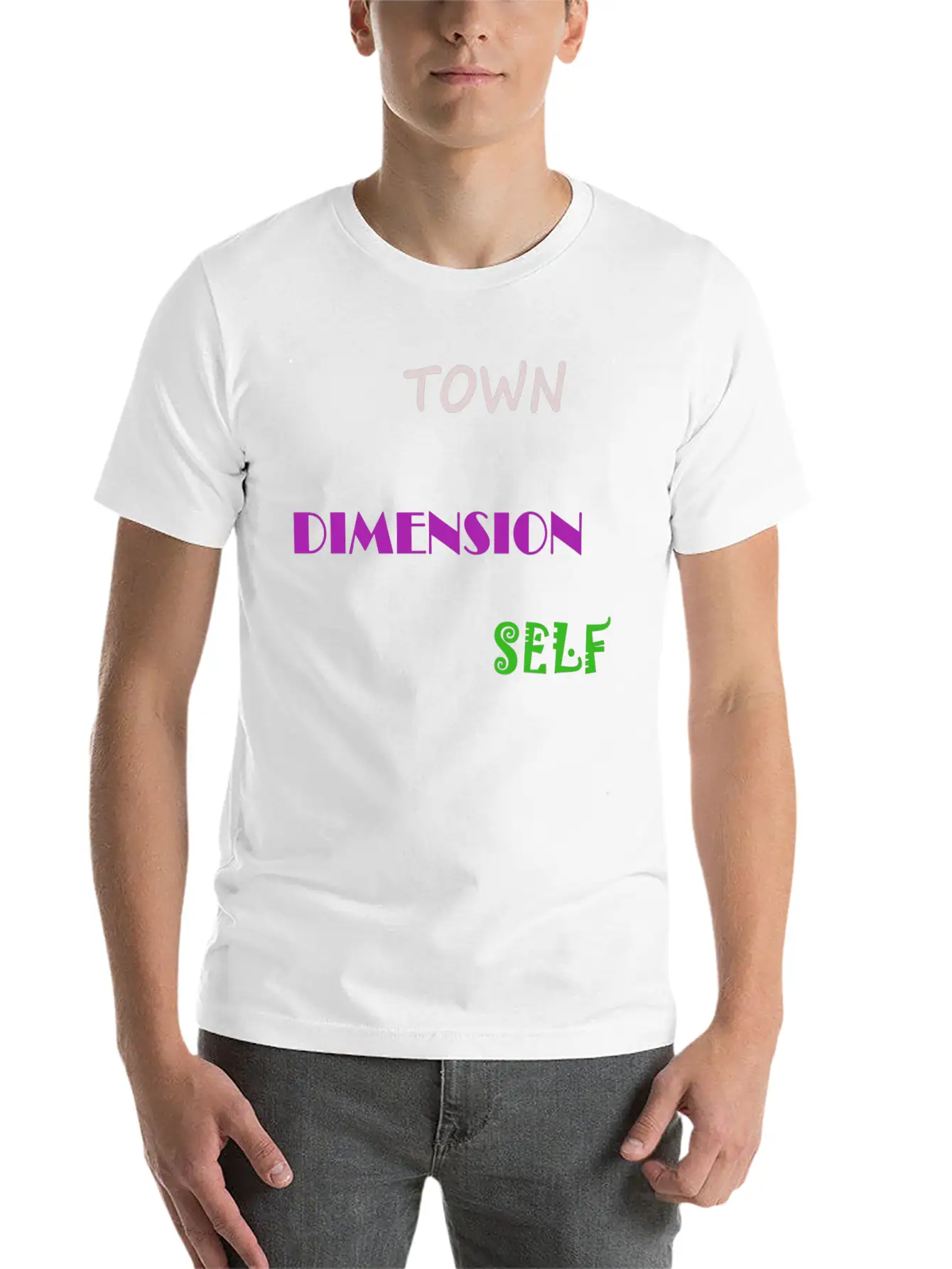 Town Dimension Self Classic Fit Graphic Tee For Daily Comfort – Unisex Cotton Shirt