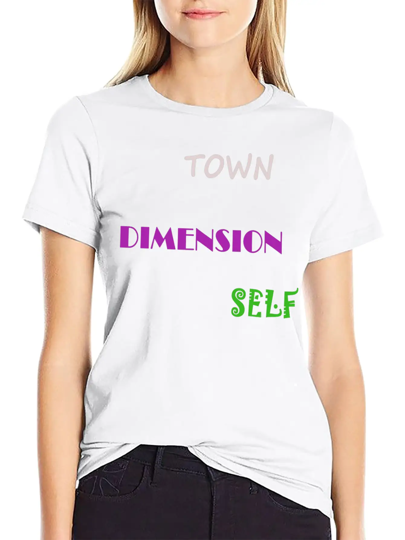 Town Dimension Self Classic Fit Graphic Tee For Daily Comfort – Unisex Cotton Shirt