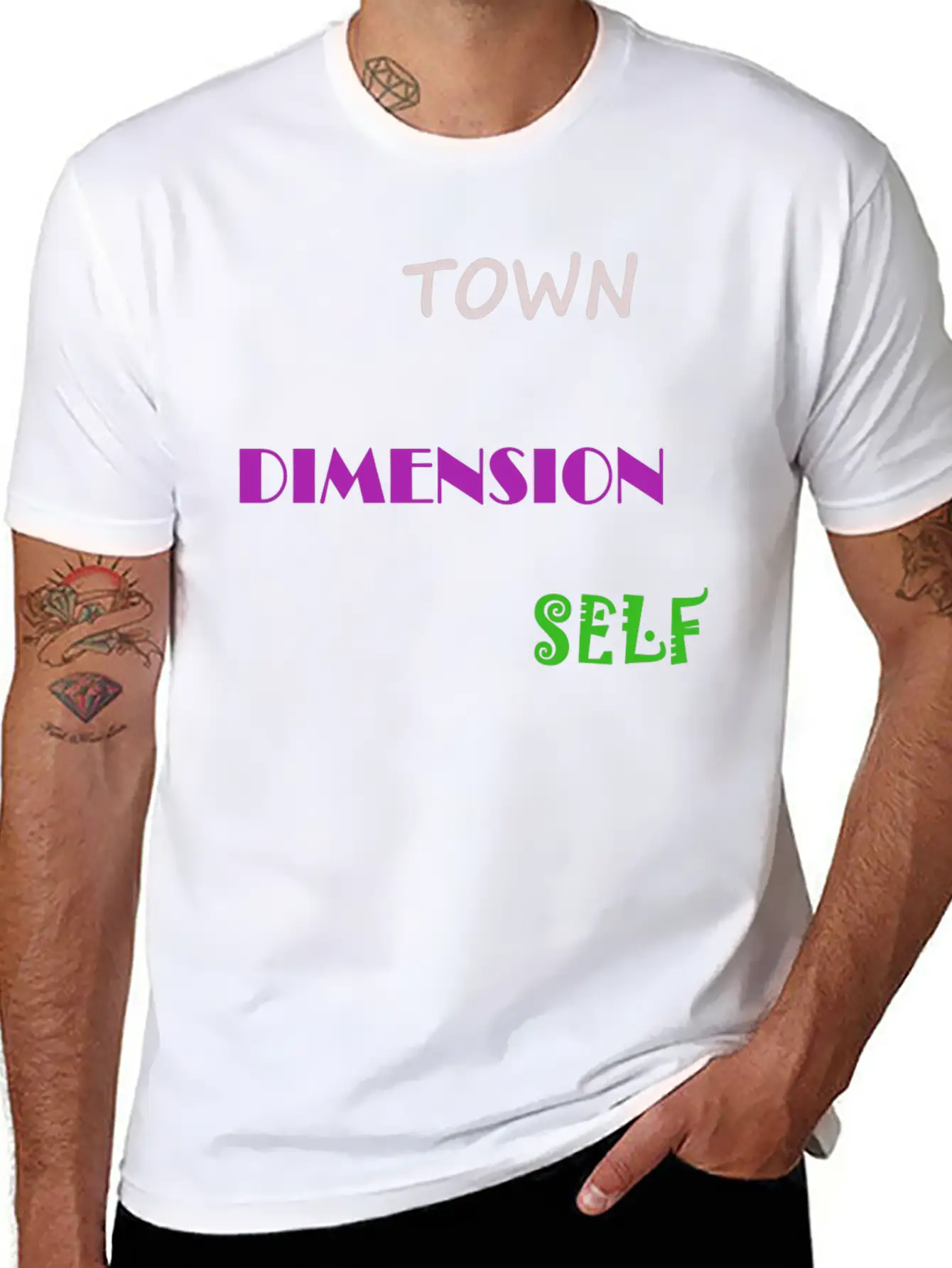 Town Dimension Self Classic Fit Graphic Tee For Daily Comfort – Unisex Cotton Shirt
