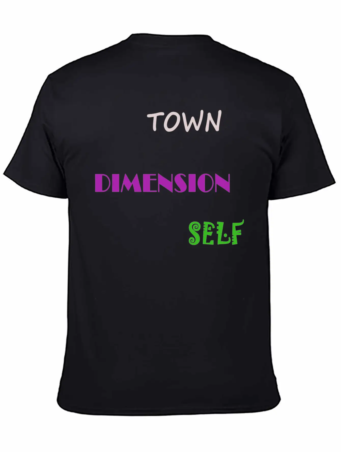 Town Dimension Self Classic Fit Graphic Tee For Daily Comfort – Unisex Cotton Shirt