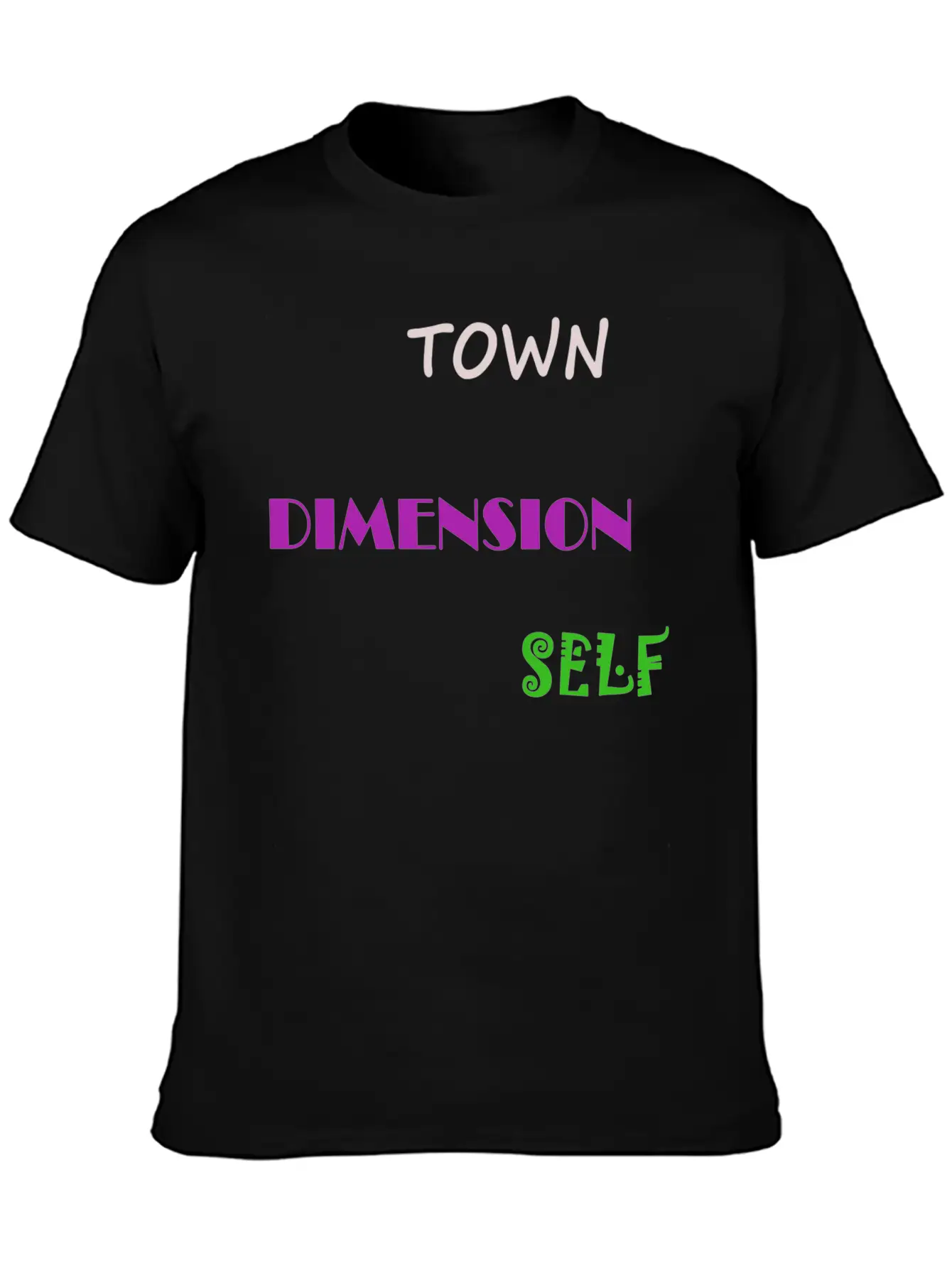 Town Dimension Self Classic Fit Graphic Tee For Daily Comfort – Unisex Cotton Shirt