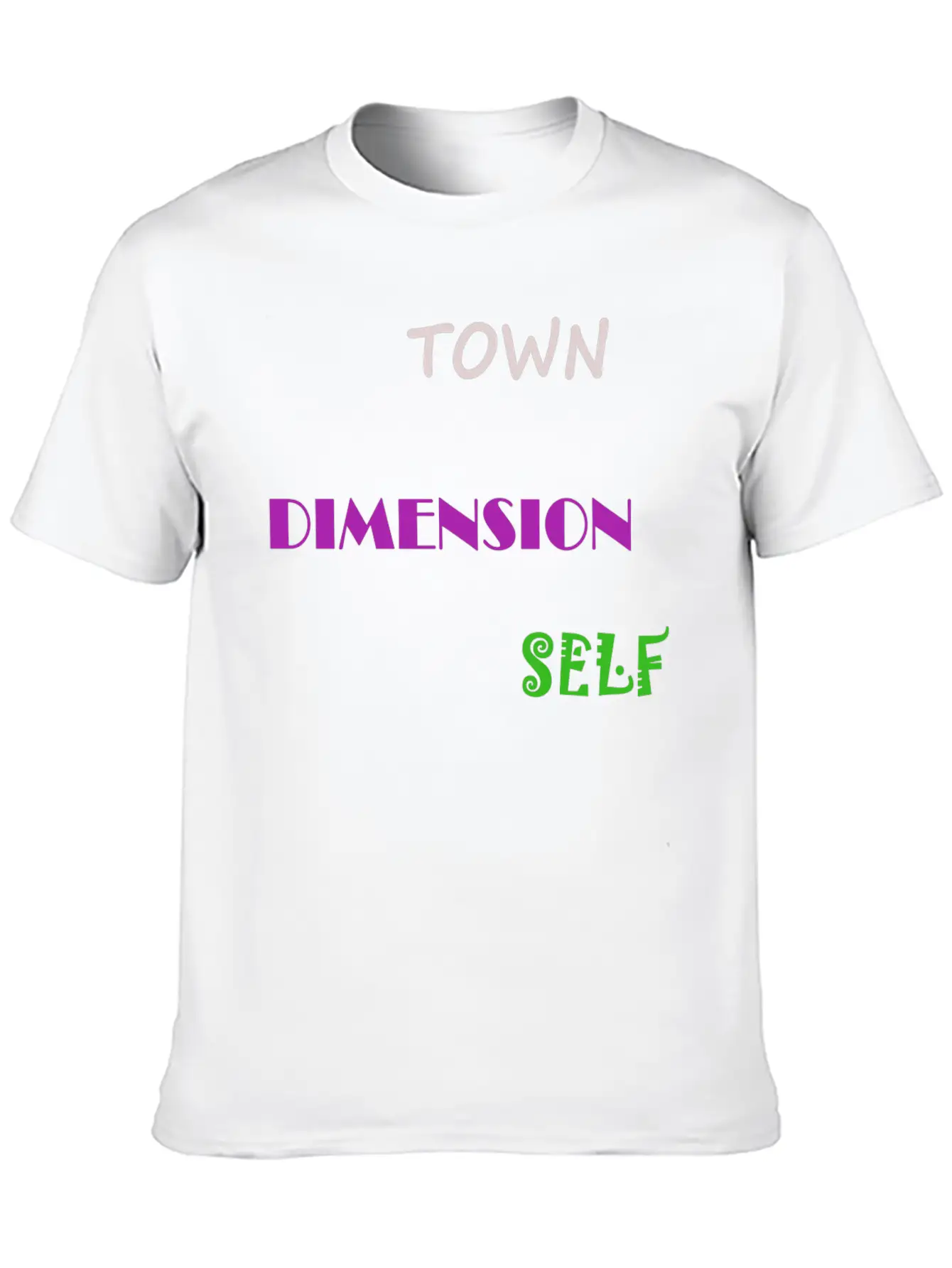 Town Dimension Self Classic Fit Graphic Tee For Daily Comfort – Unisex Cotton Shirt