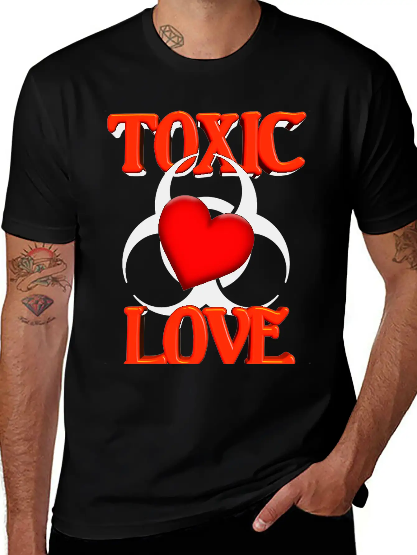 Toxic Love Modern Fit Casual T-Shirt ��� Clean And Versatile Design