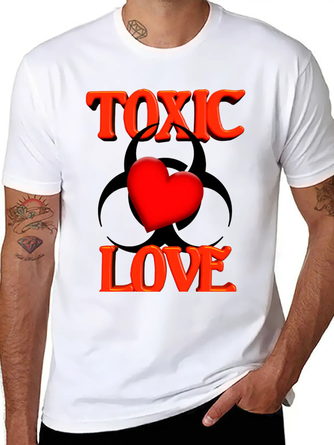 Toxic Love Modern Fit Casual T-Shirt ��� Clean And Versatile Design