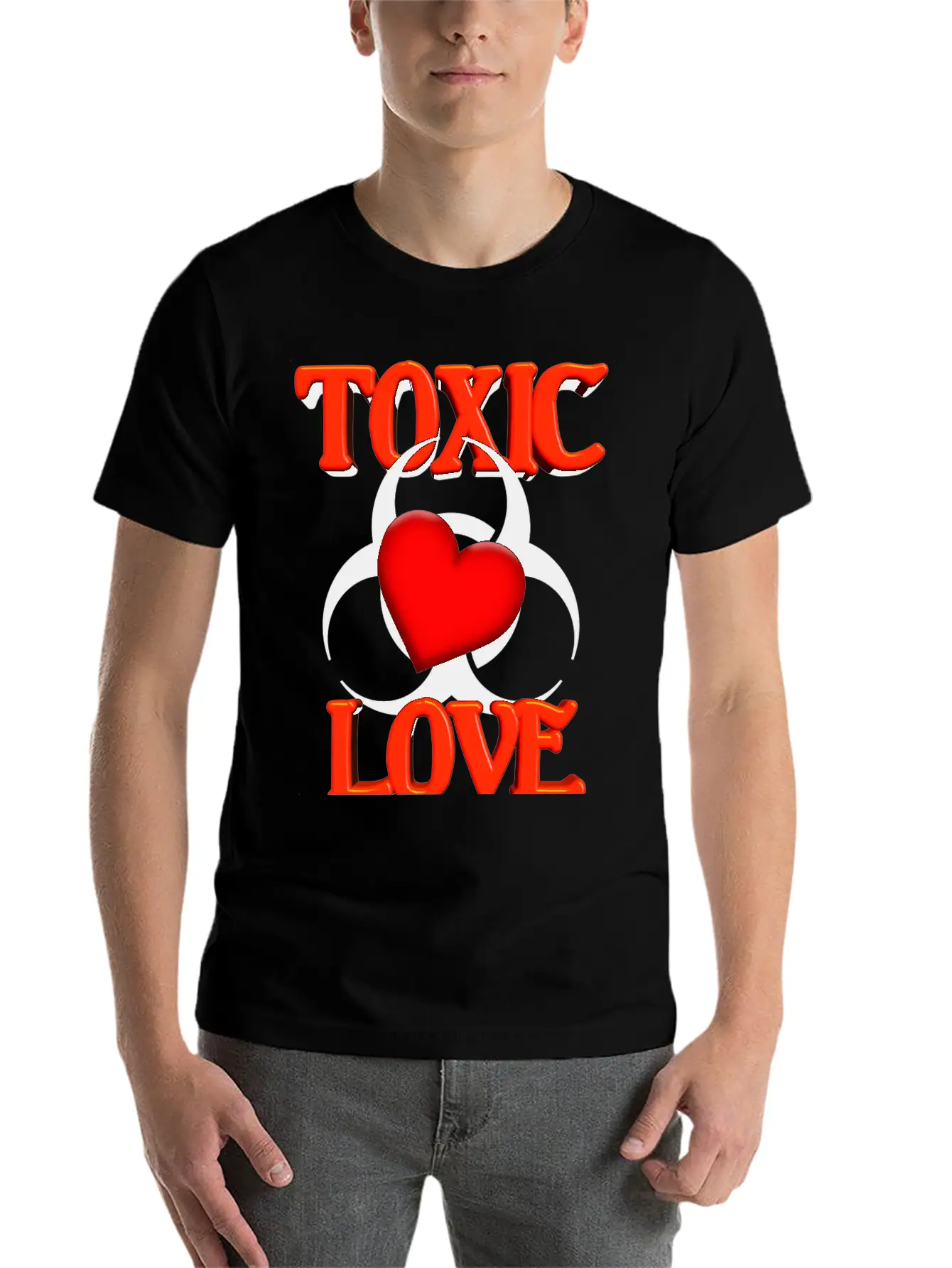 Toxic Love Modern Fit Casual T-Shirt ��� Clean And Versatile Design