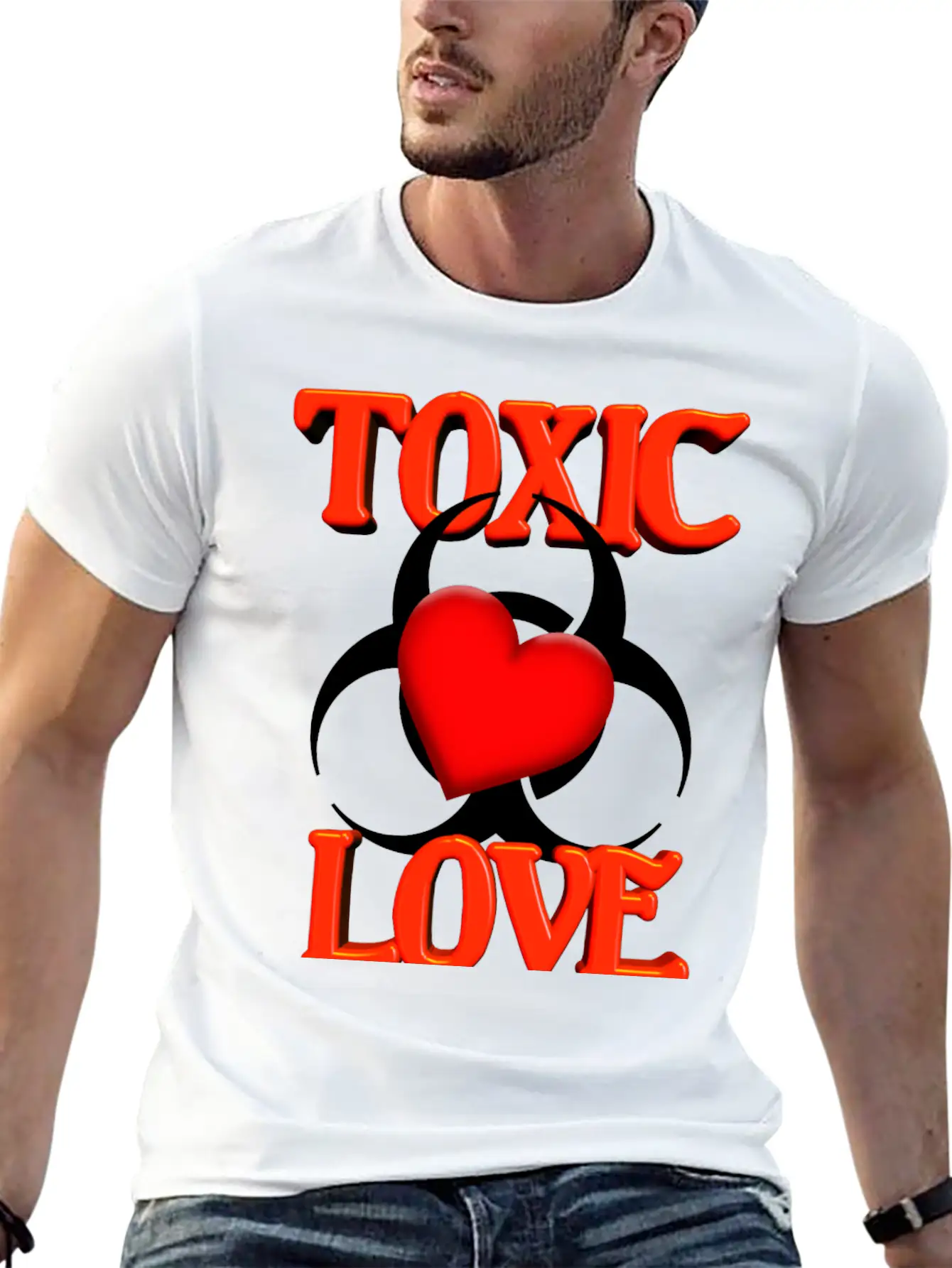 Toxic Love Modern Fit Casual T-Shirt ��� Clean And Versatile Design
