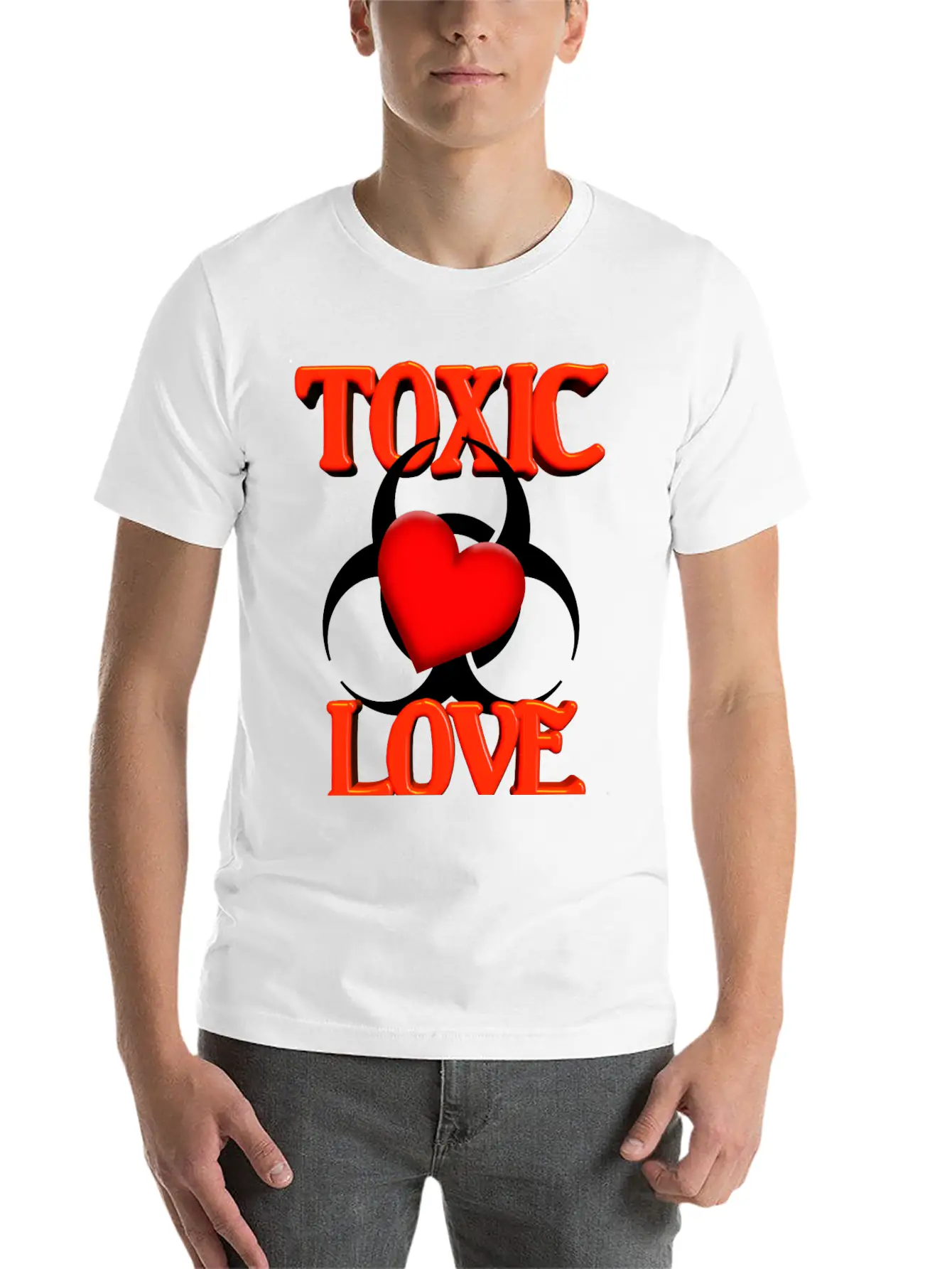 Toxic Love Modern Fit Casual T-Shirt ��� Clean And Versatile Design