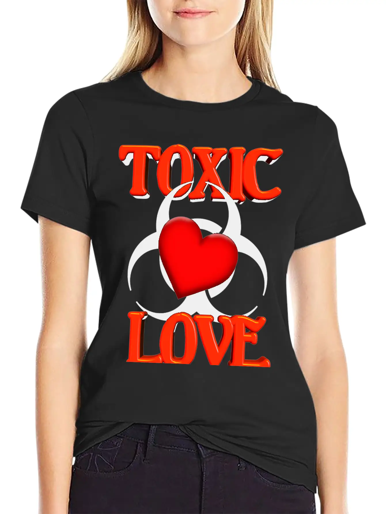 Toxic Love Modern Fit Casual T-Shirt ��� Clean And Versatile Design
