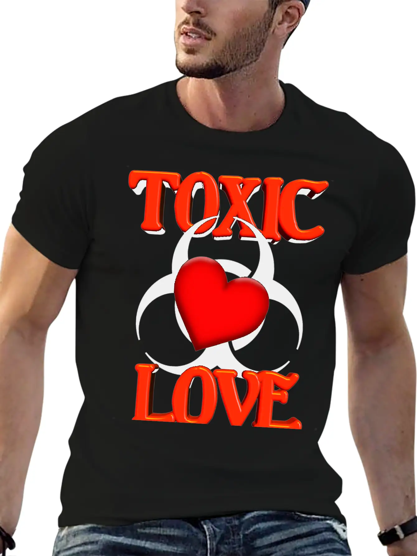 Toxic Love Modern Fit Casual T-Shirt ��� Clean And Versatile Design
