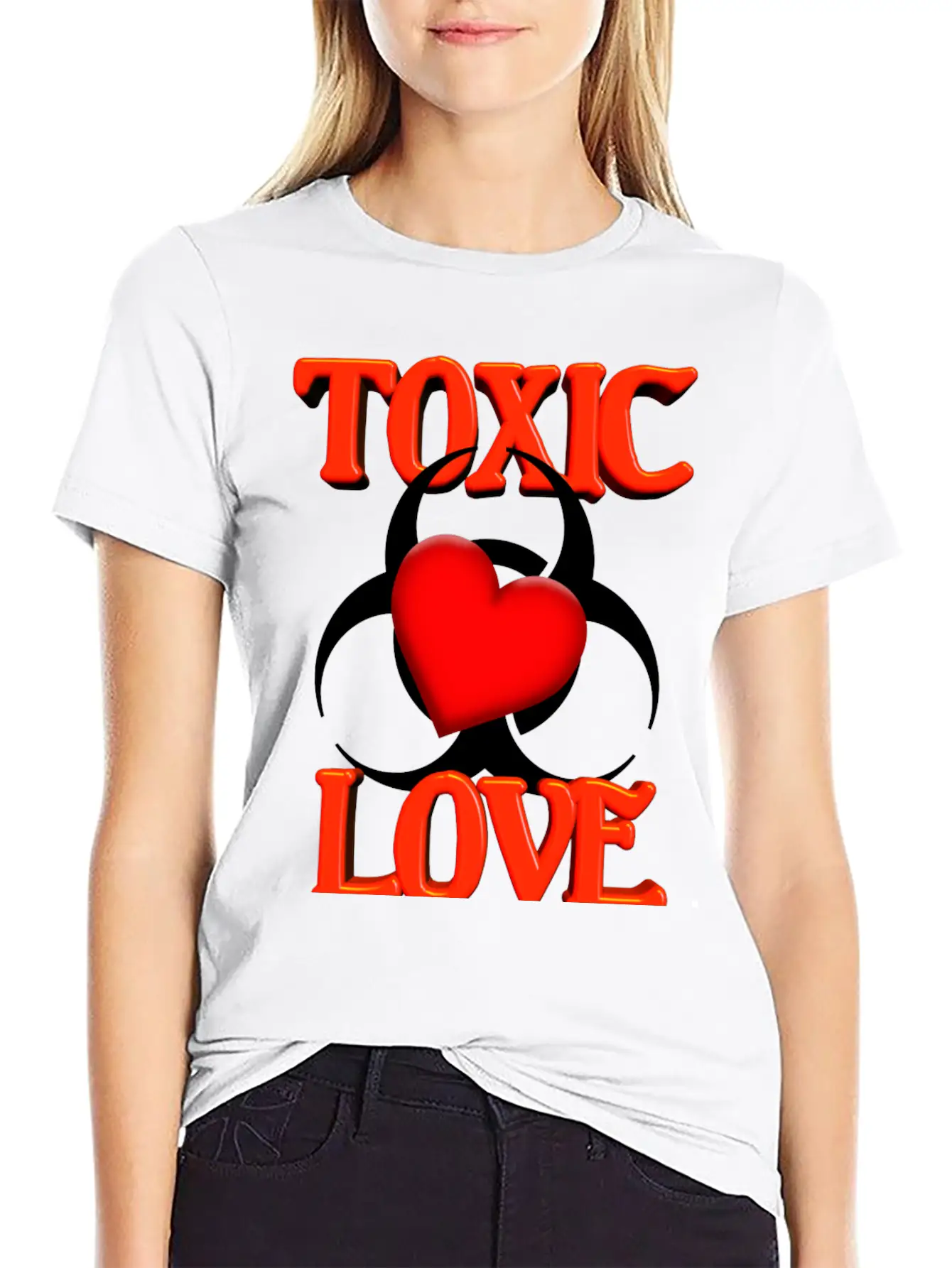 Toxic Love Modern Fit Casual T-Shirt ��� Clean And Versatile Design