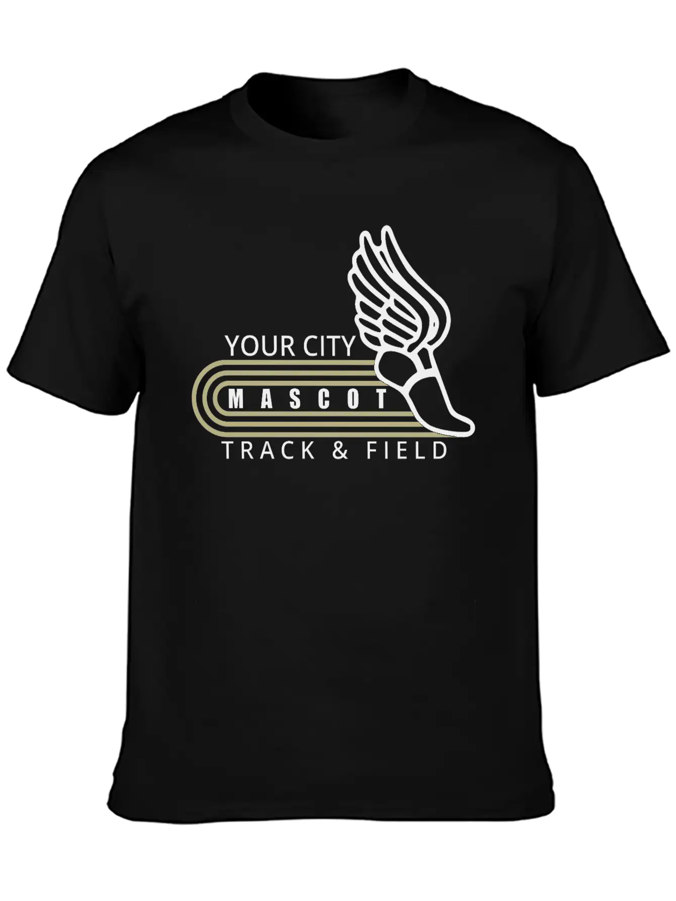 Track And Field Template Custom Mascot And City Lightweight Cotton T-Shirt – Daily Comfort Graphic Shirt