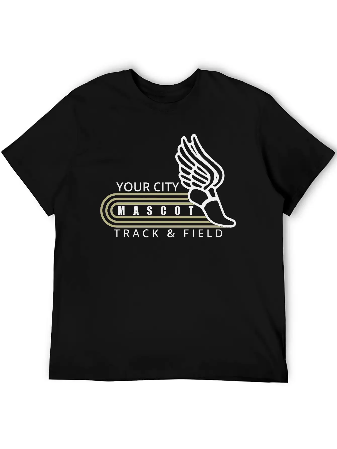 Track And Field Template Custom Mascot And City Lightweight Cotton T-Shirt – Daily Comfort Graphic Shirt