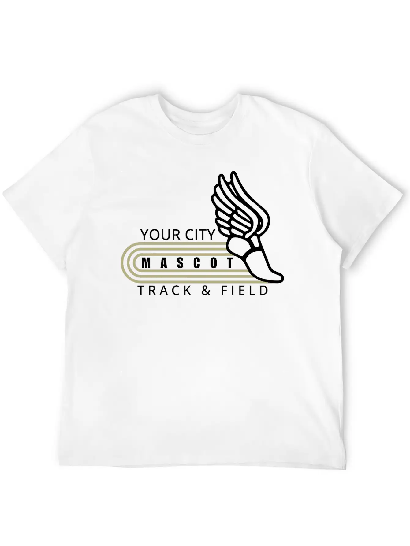 Track And Field Template Custom Mascot And City Lightweight Cotton T-Shirt – Daily Comfort Graphic Shirt
