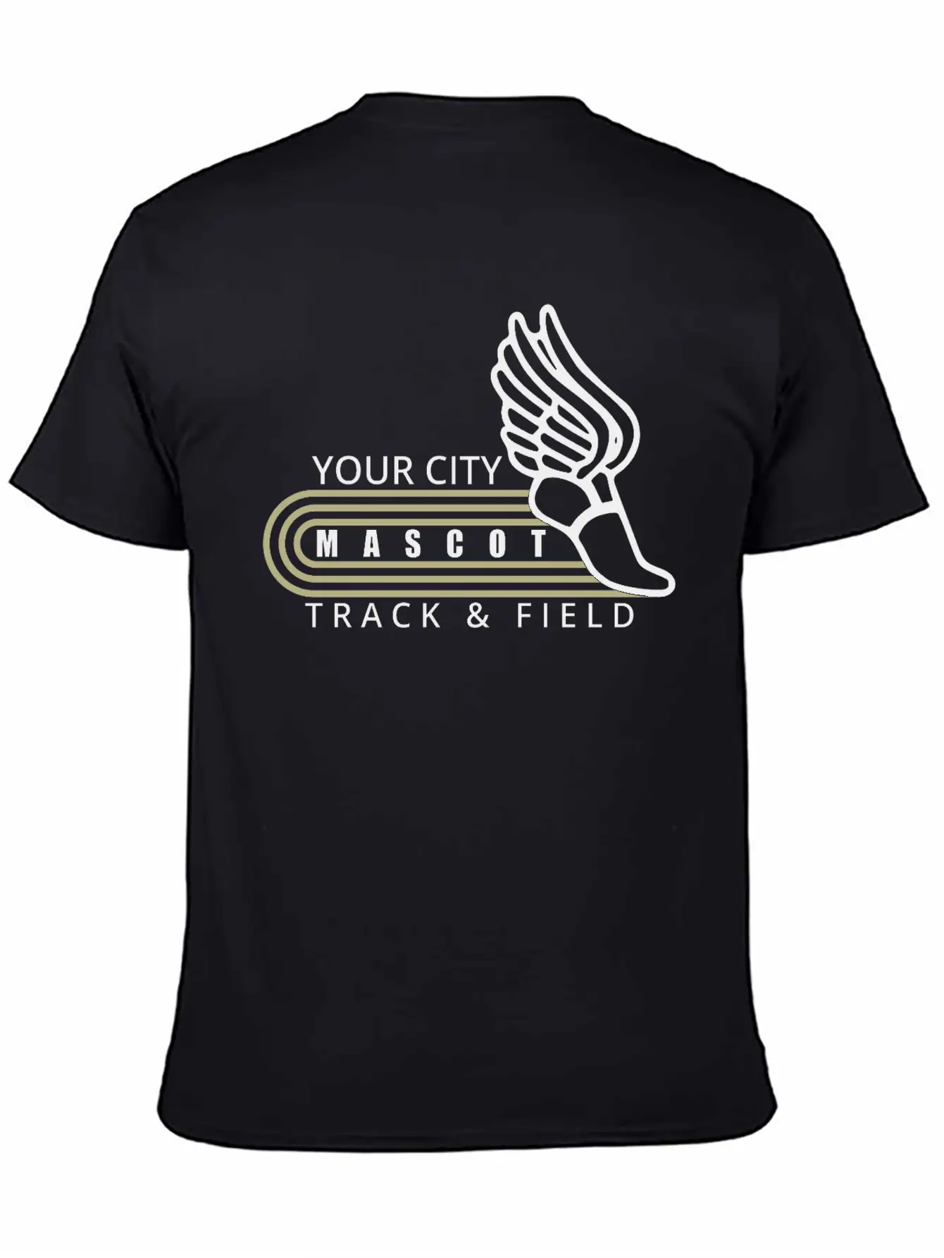 Track And Field Template Custom Mascot And City Lightweight Cotton T-Shirt – Daily Comfort Graphic Shirt