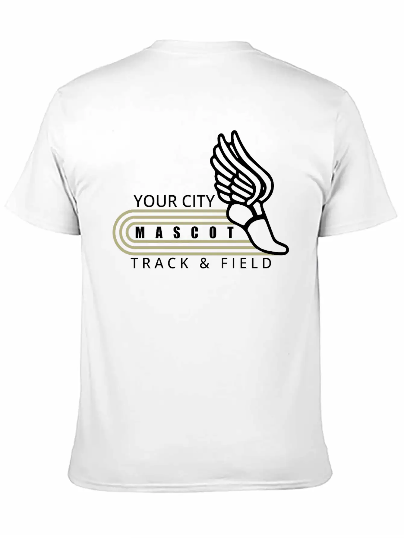 Track And Field Template Custom Mascot And City Lightweight Cotton T-Shirt – Daily Comfort Graphic Shirt