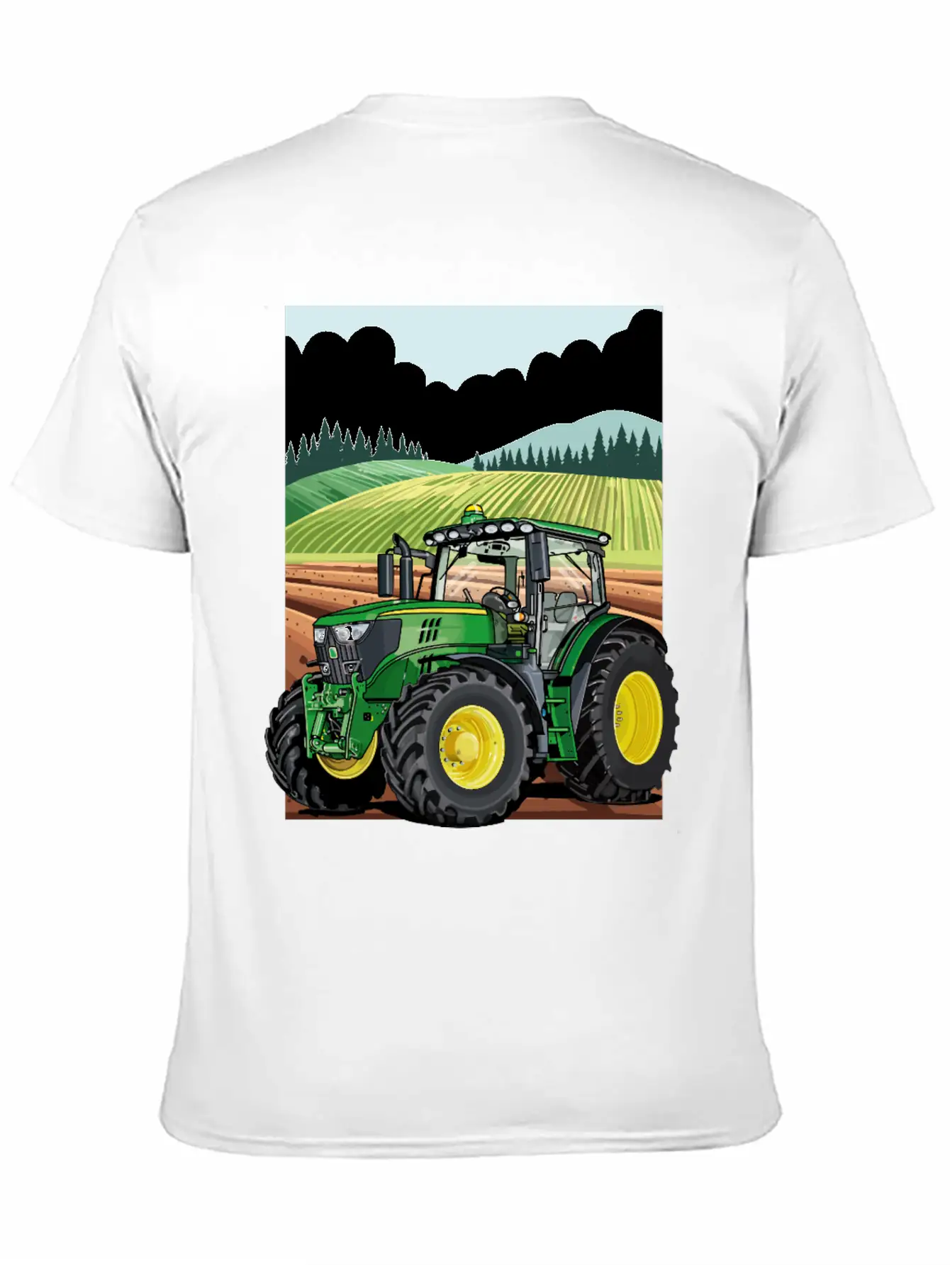Tractor At Work In The Field Stylish Everyday T-Shirt – Unisex Basic Cotton Tee