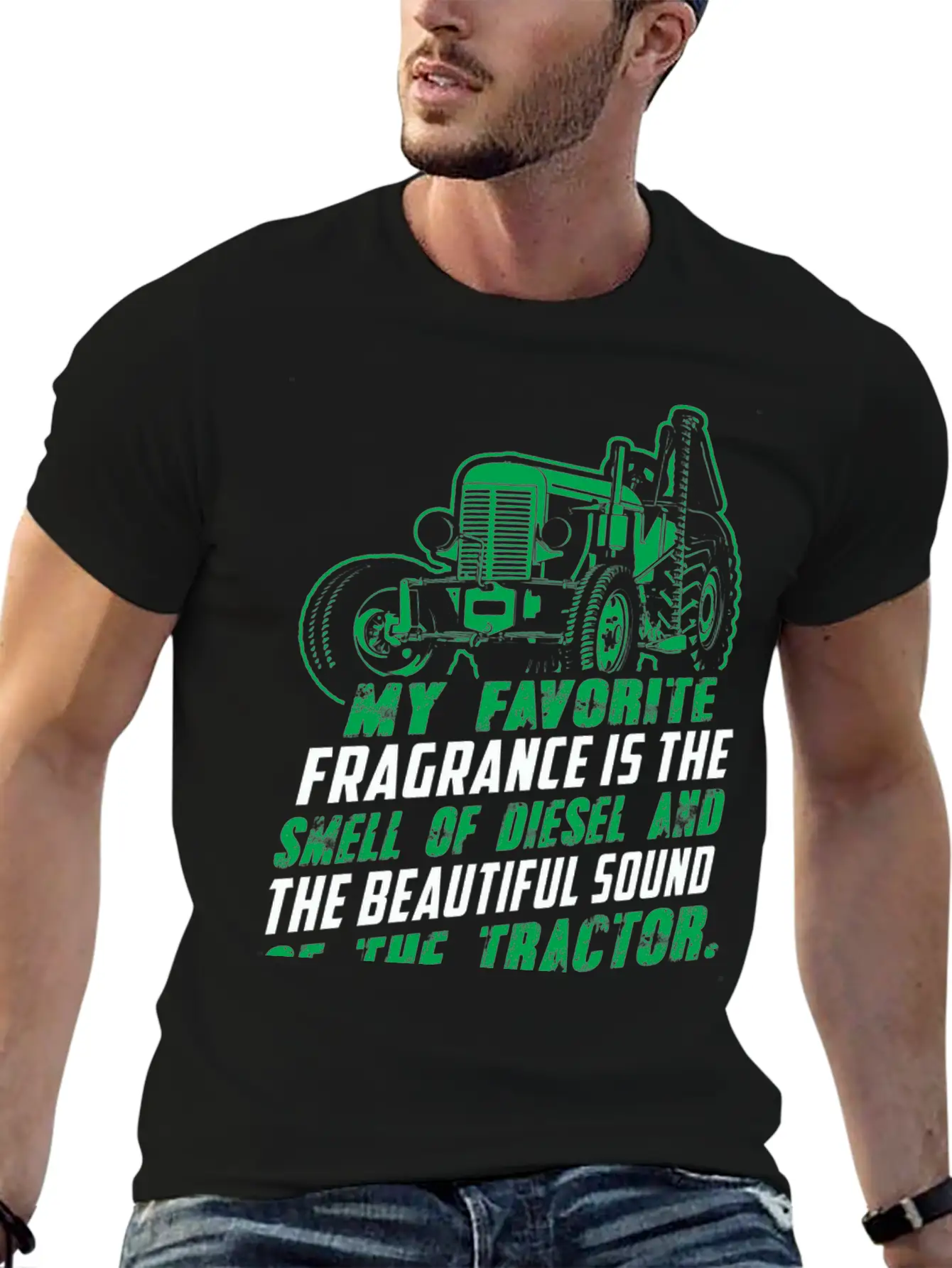 Tractor - My Favorite Fragrance Is The Sound Of Modern Fit Casual T-Shirt – Clean And Versatile Design