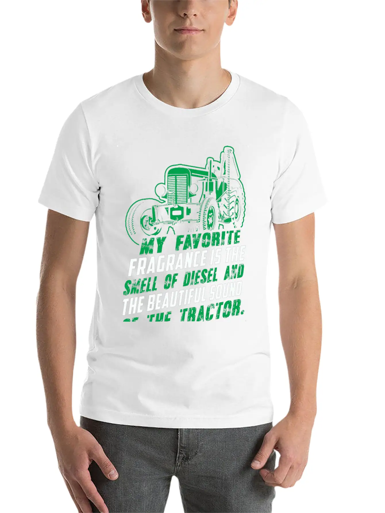 Tractor - My Favorite Fragrance Is The Sound Of Modern Fit Casual T-Shirt – Clean And Versatile Design