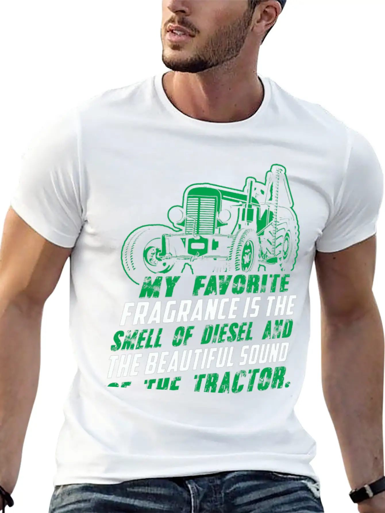 Tractor - My Favorite Fragrance Is The Sound Of Modern Fit Casual T-Shirt – Clean And Versatile Design