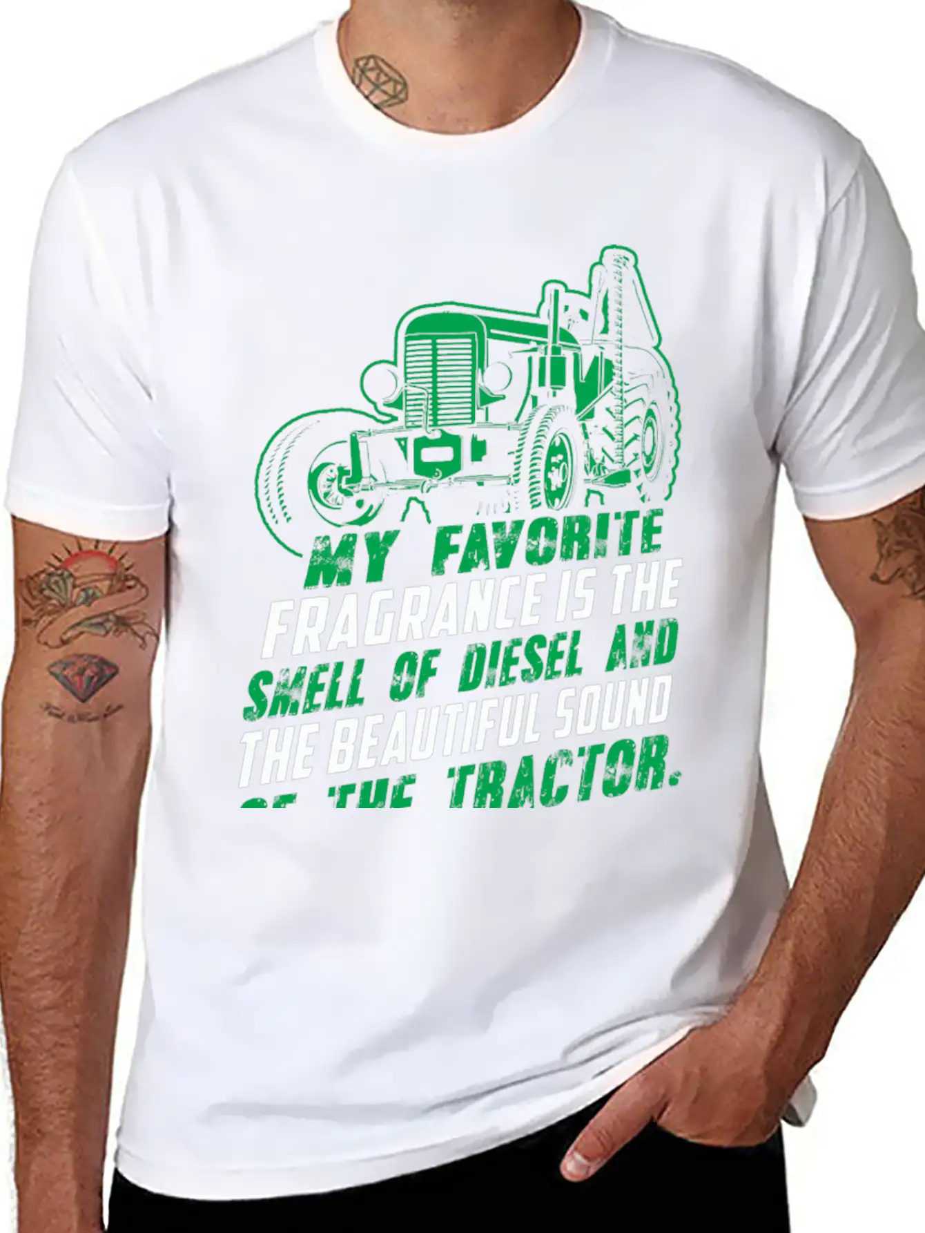 Tractor - My Favorite Fragrance Is The Sound Of Modern Fit Casual T-Shirt – Clean And Versatile Design