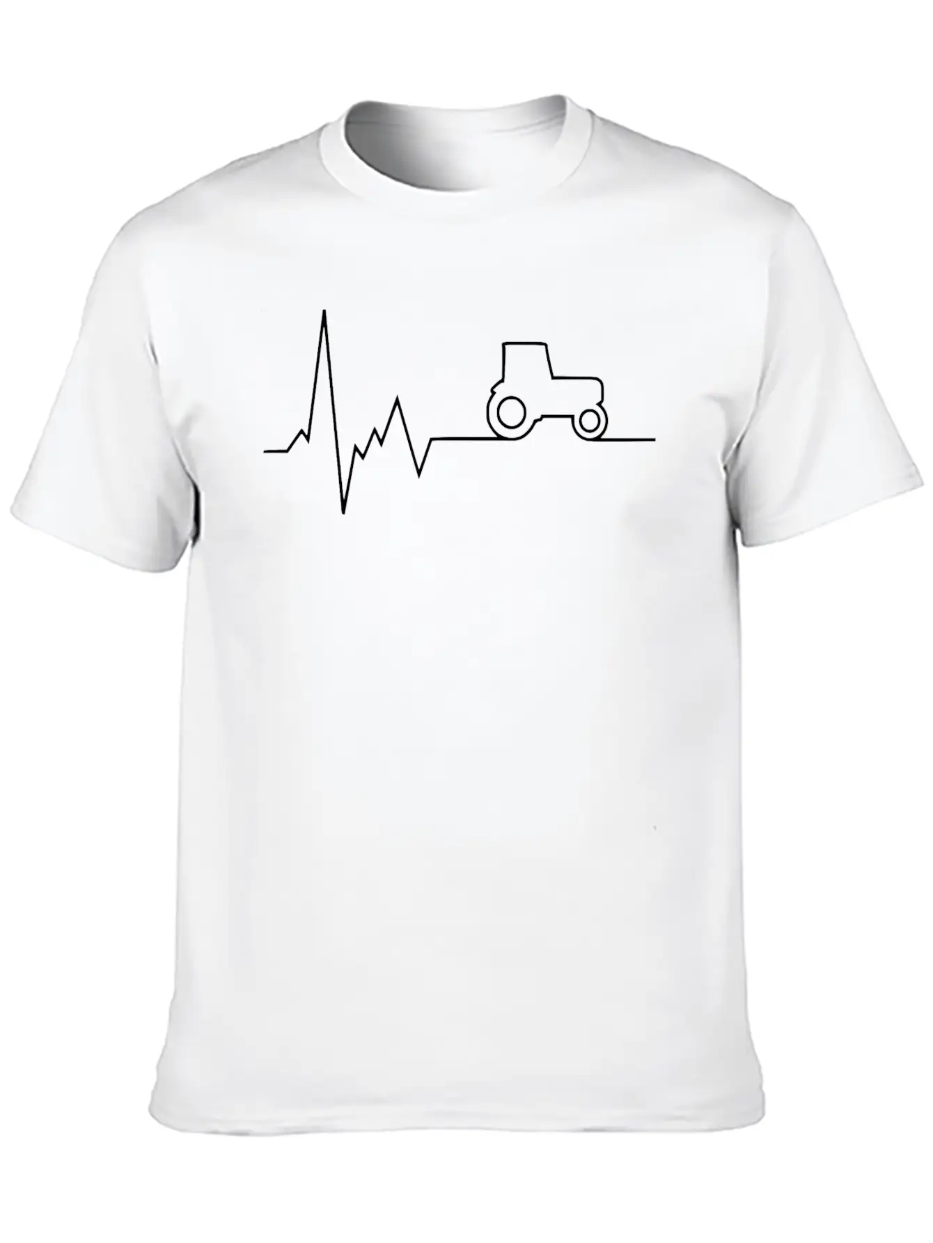 Tractor Pulse White Classic Fit Graphic Tee For Daily Comfort – Unisex Cotton Shirt