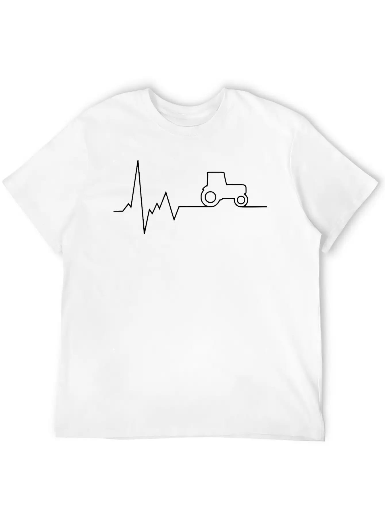 Tractor Pulse White Classic Fit Graphic Tee For Daily Comfort – Unisex Cotton Shirt