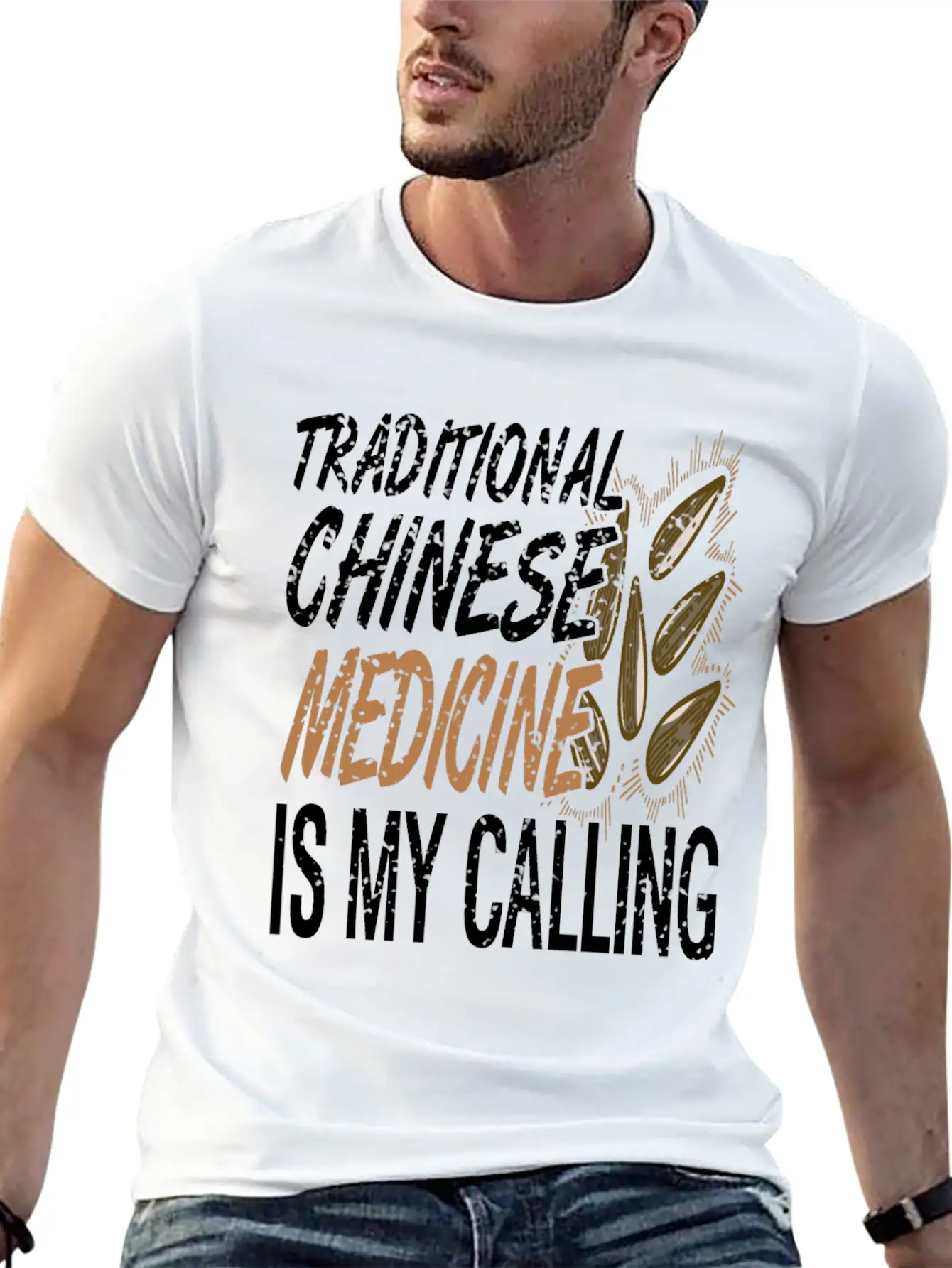 Traditional Chinese Medicine Is Calling Basic Graphic T-Shirt – Daily Comfort In Soft Cotton