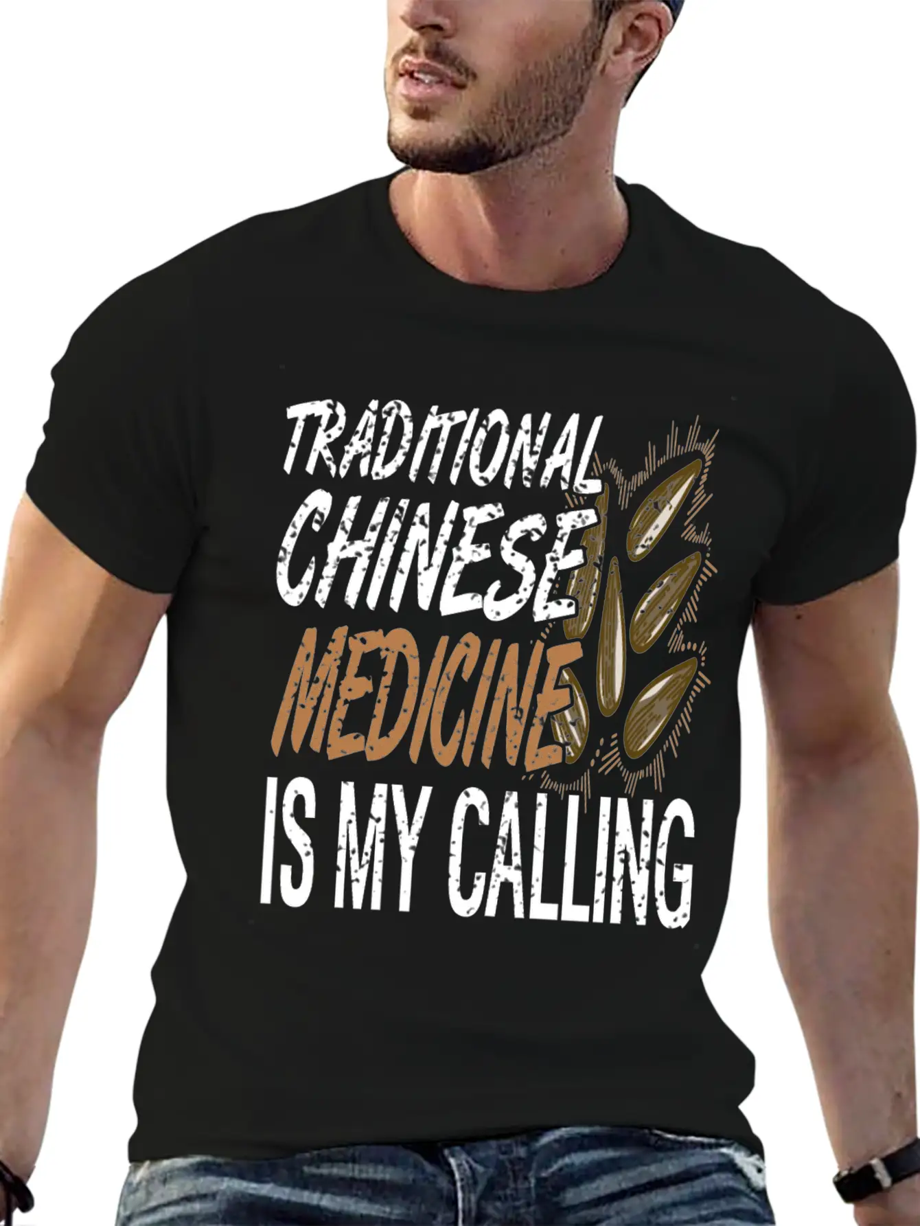 Traditional Chinese Medicine Is Calling Basic Graphic T-Shirt – Daily Comfort In Soft Cotton