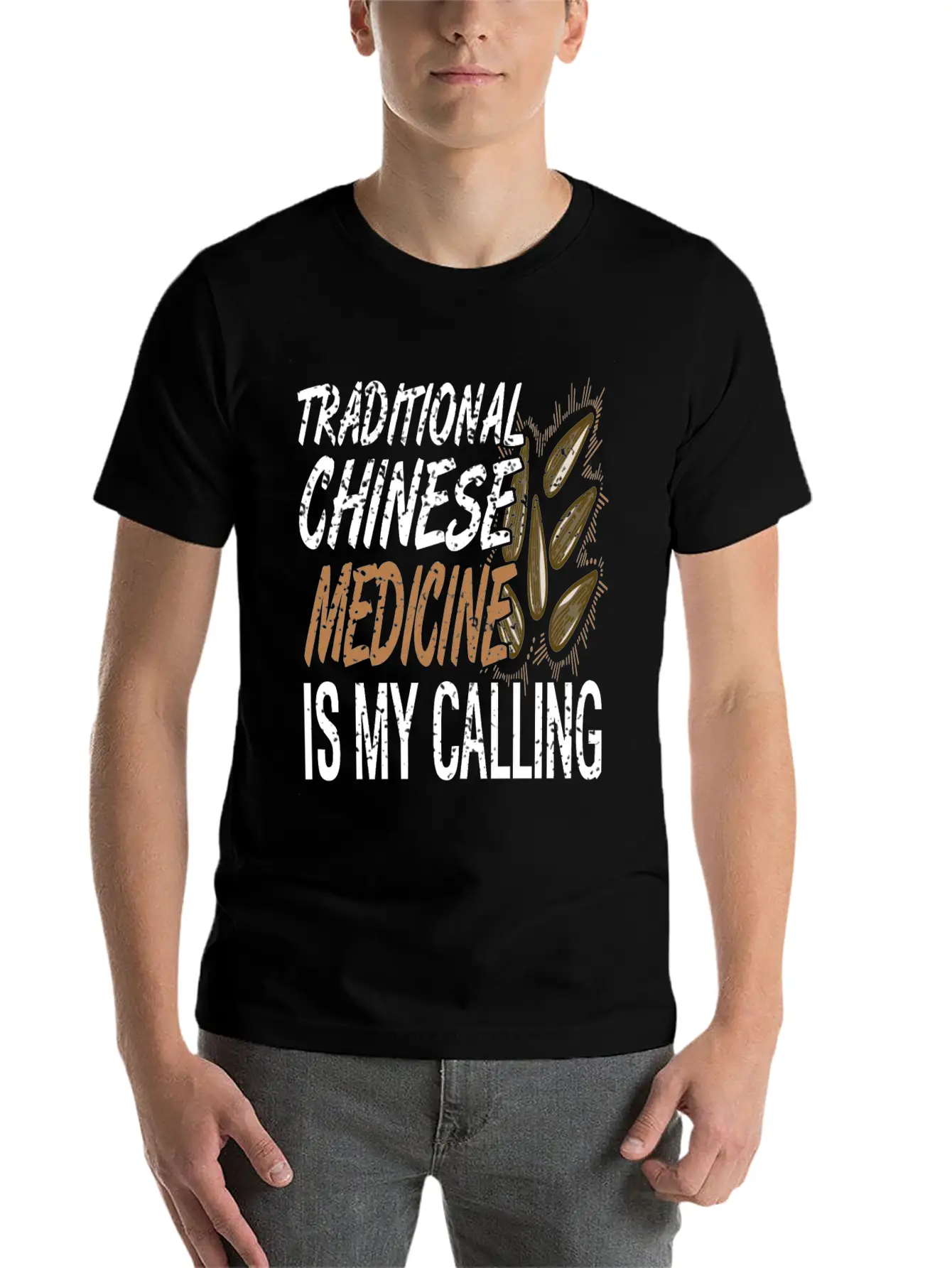 Traditional Chinese Medicine Is Calling Basic Graphic T-Shirt – Daily Comfort In Soft Cotton