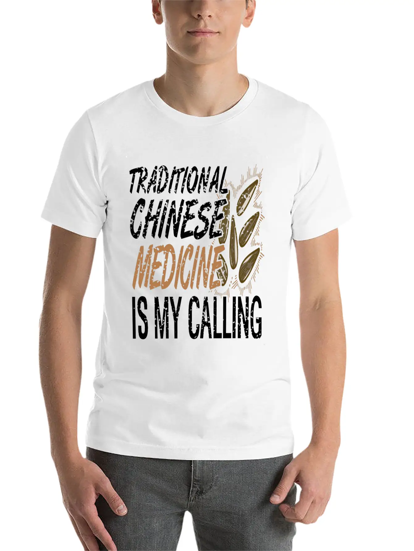 Traditional Chinese Medicine Is Calling Basic Graphic T-Shirt – Daily Comfort In Soft Cotton