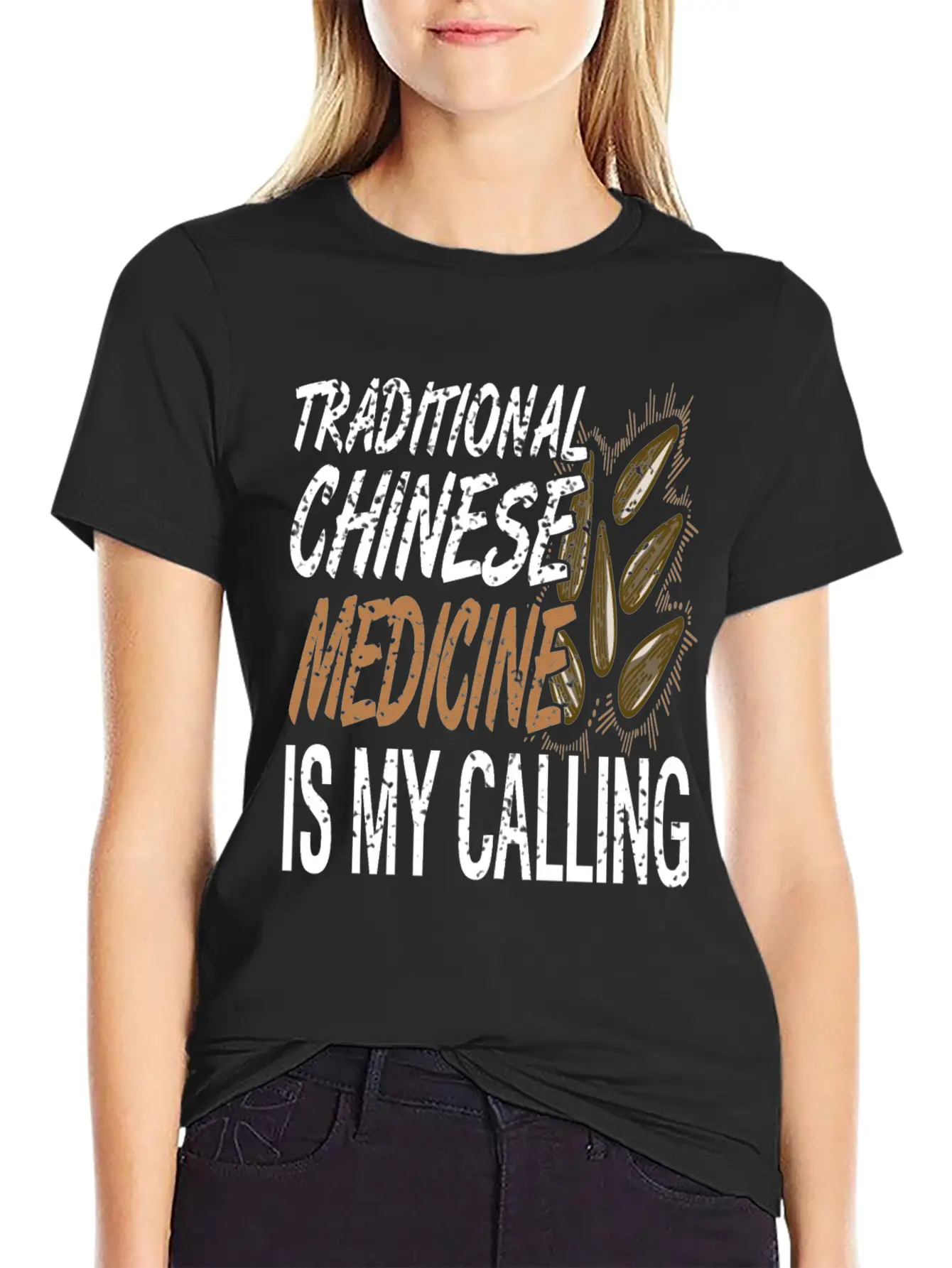 Traditional Chinese Medicine Is Calling Basic Graphic T-Shirt – Daily Comfort In Soft Cotton