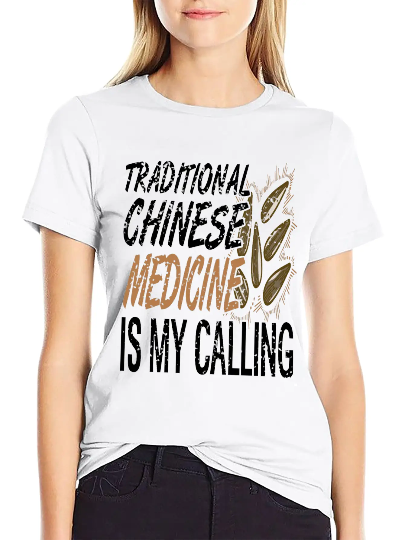 Traditional Chinese Medicine Is Calling Basic Graphic T-Shirt – Daily Comfort In Soft Cotton