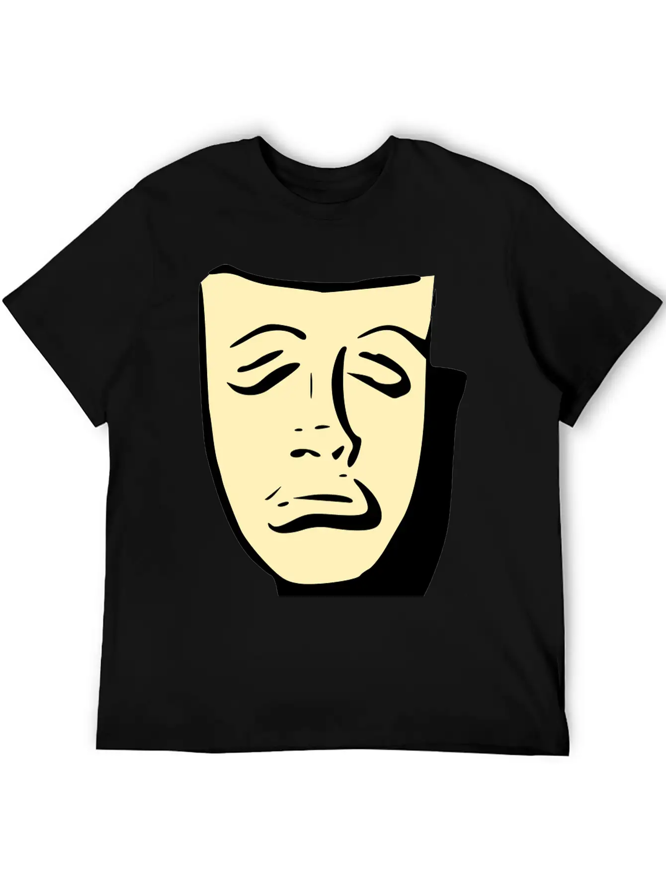 Tragedy Mask Basic Graphic T-Shirt – Daily Comfort In Soft Cotton