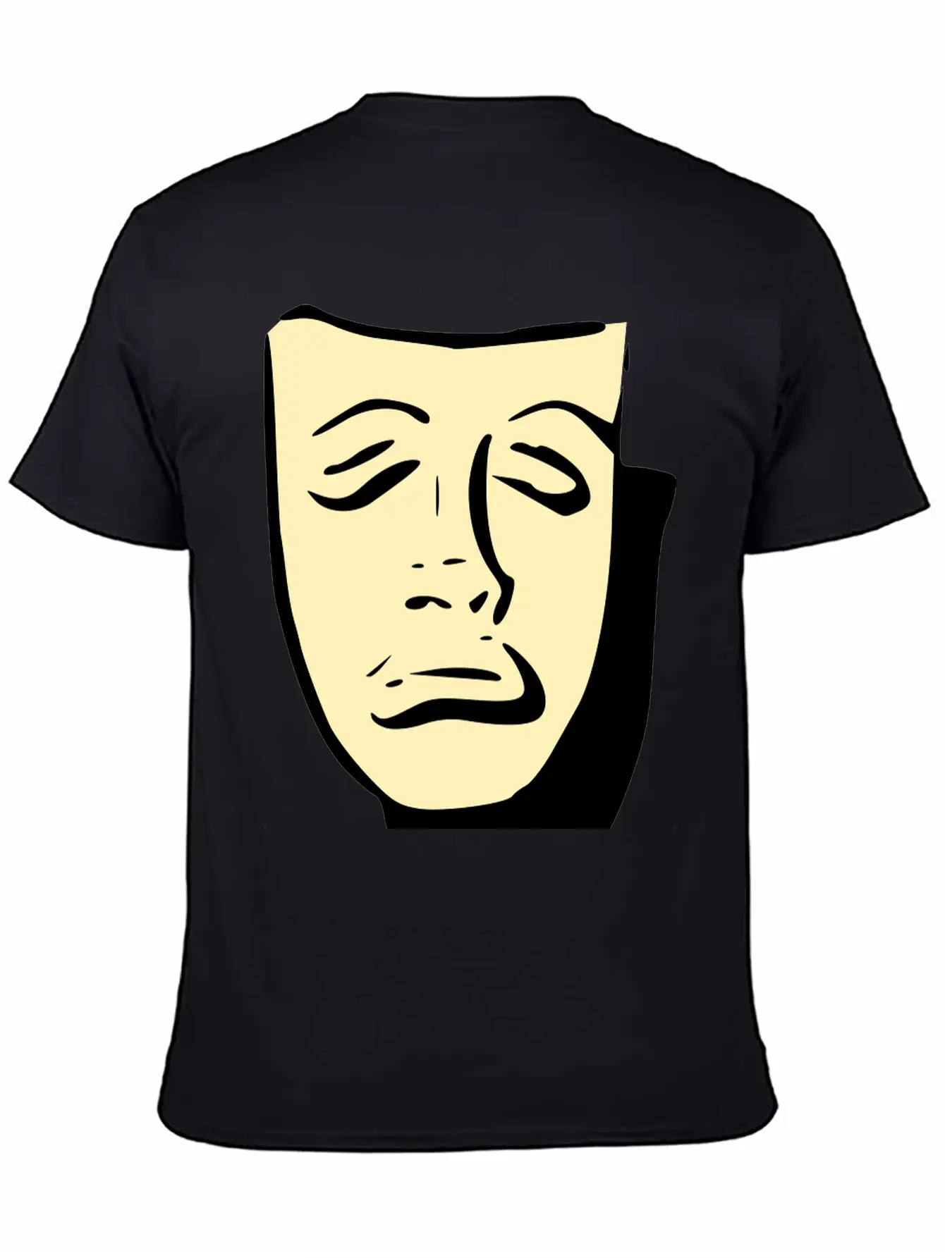 Tragedy Mask Basic Graphic T-Shirt – Daily Comfort In Soft Cotton