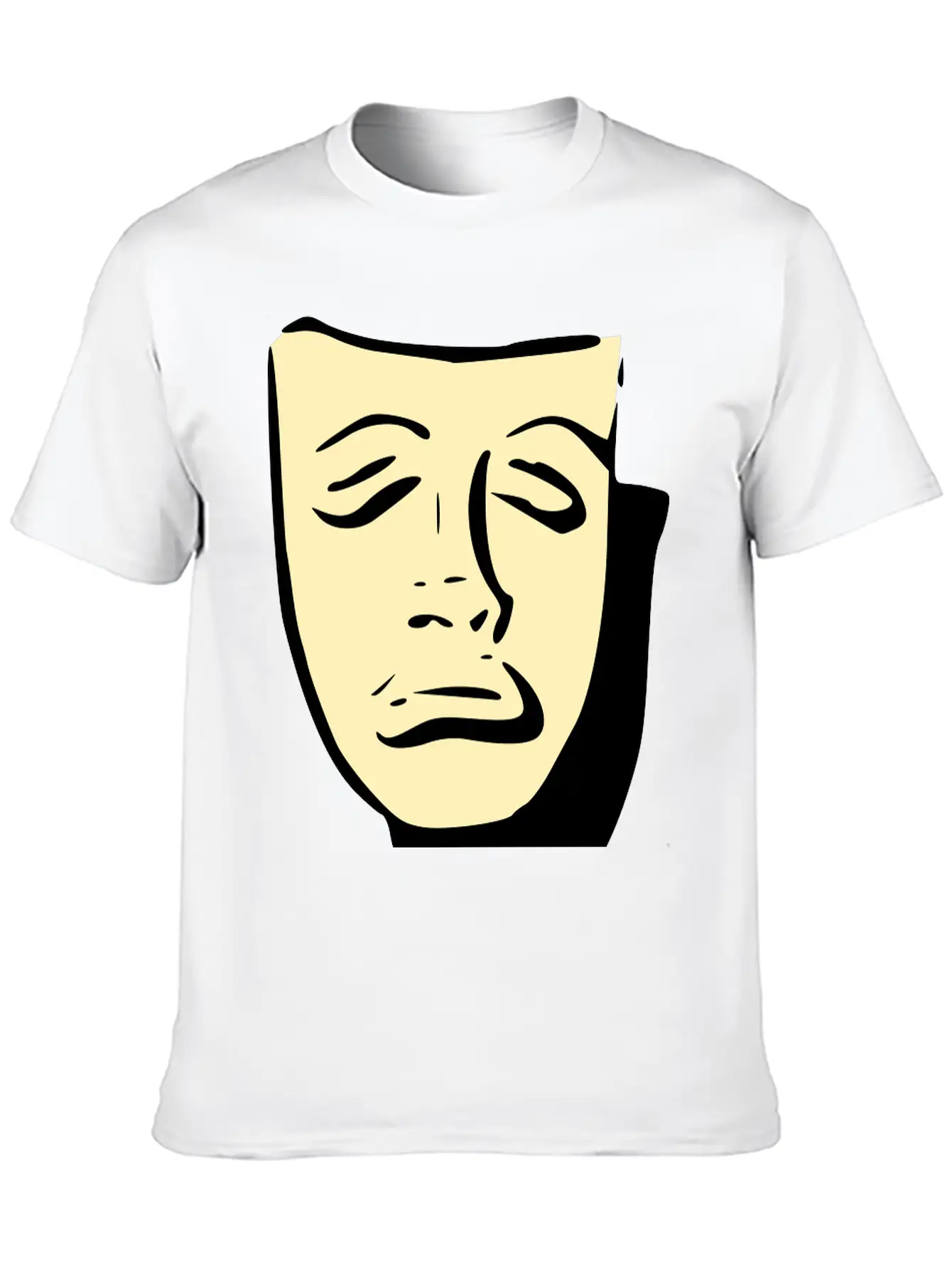 Tragedy Mask Basic Graphic T-Shirt – Daily Comfort In Soft Cotton