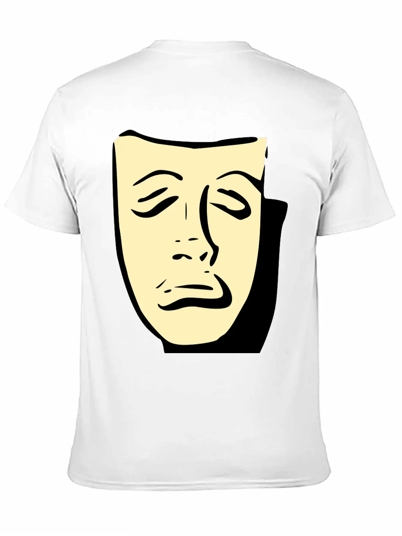 Tragedy Mask Basic Graphic T-Shirt – Daily Comfort In Soft Cotton