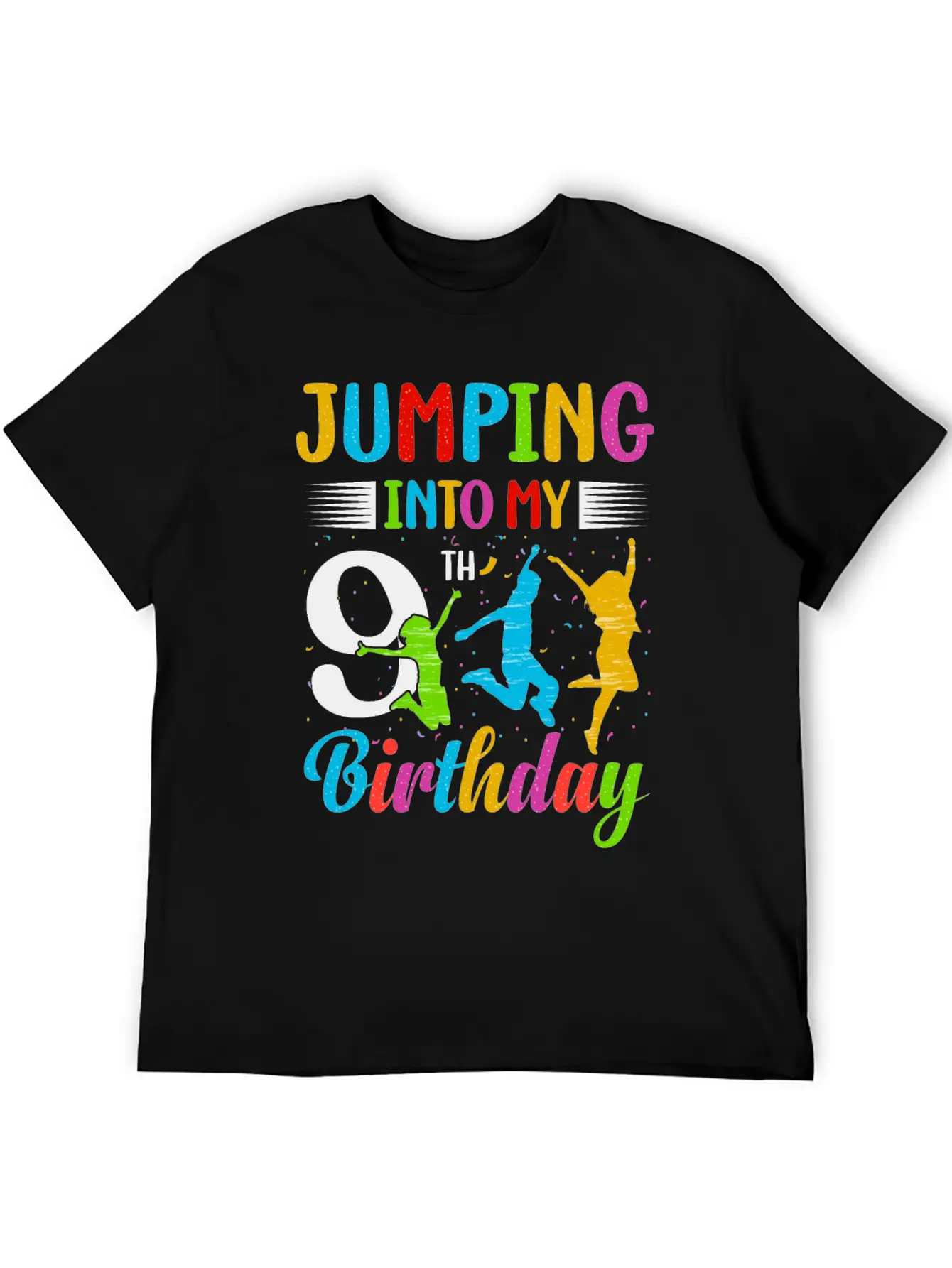 Trampoline Lover 8th Birthday Party Jumping Lightweight Cotton T-Shirt – Daily Comfort Graphic Shirt