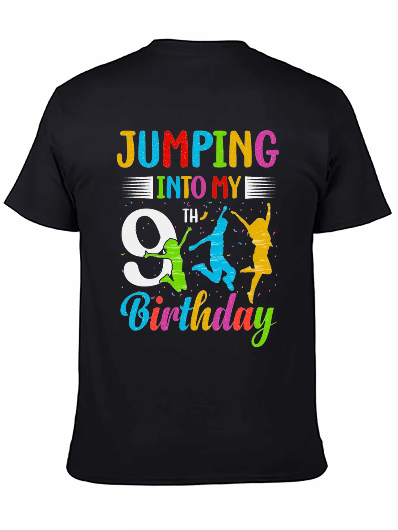 Trampoline Lover 8th Birthday Party Jumping Lightweight Cotton T-Shirt – Daily Comfort Graphic Shirt