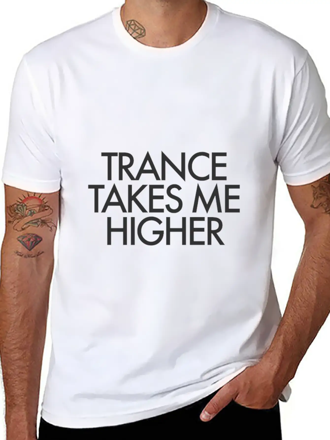 Trance Takes Me Higher Lightweight Cotton T-Shirt – Daily Comfort Graphic Shirt