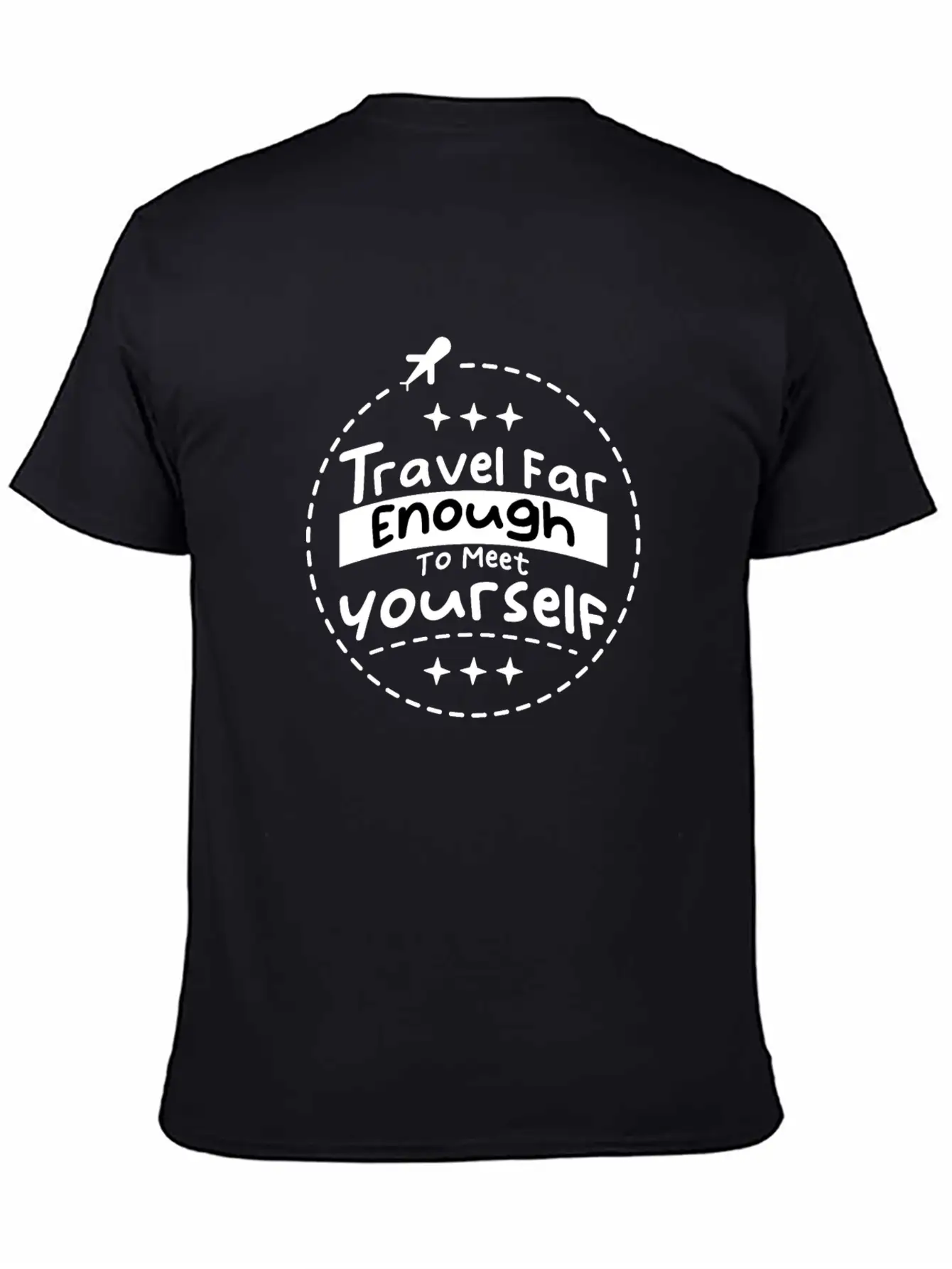 Travel For Enough To Meet Yourself Lightweight Cotton T-Shirt – Daily Comfort Graphic Shirt