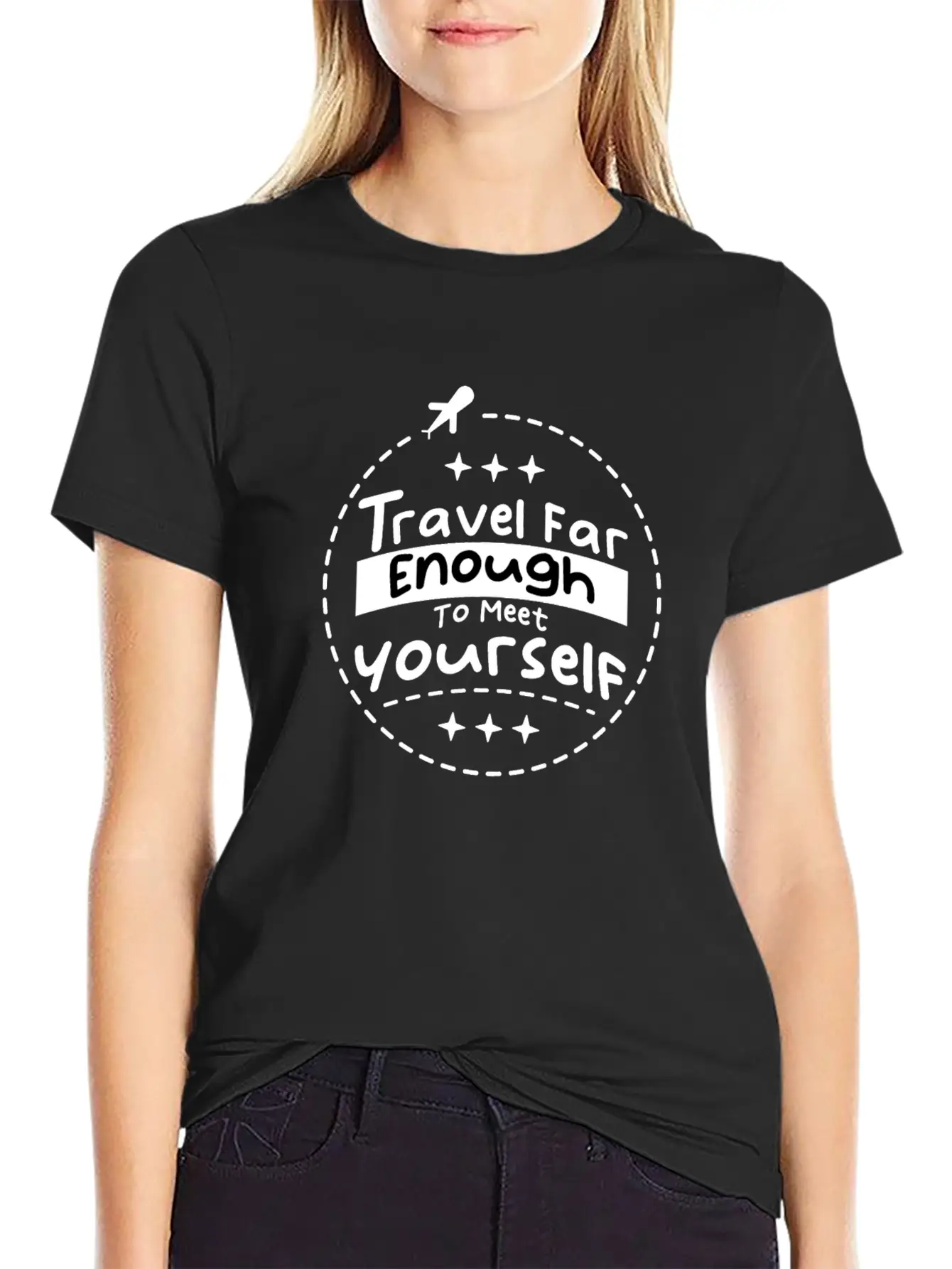Travel For Enough To Meet Yourself Lightweight Cotton T-Shirt – Daily Comfort Graphic Shirt