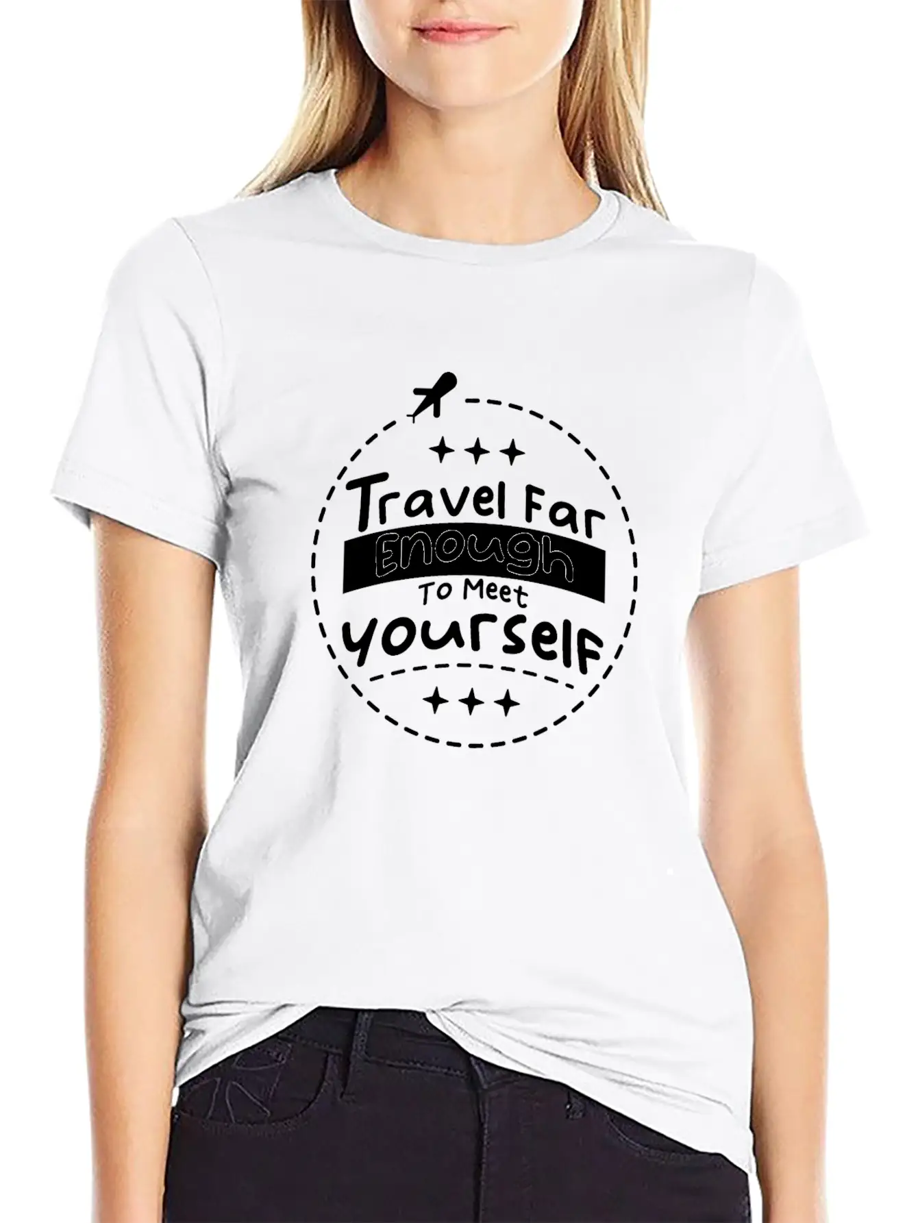 Travel For Enough To Meet Yourself Lightweight Cotton T-Shirt – Daily Comfort Graphic Shirt