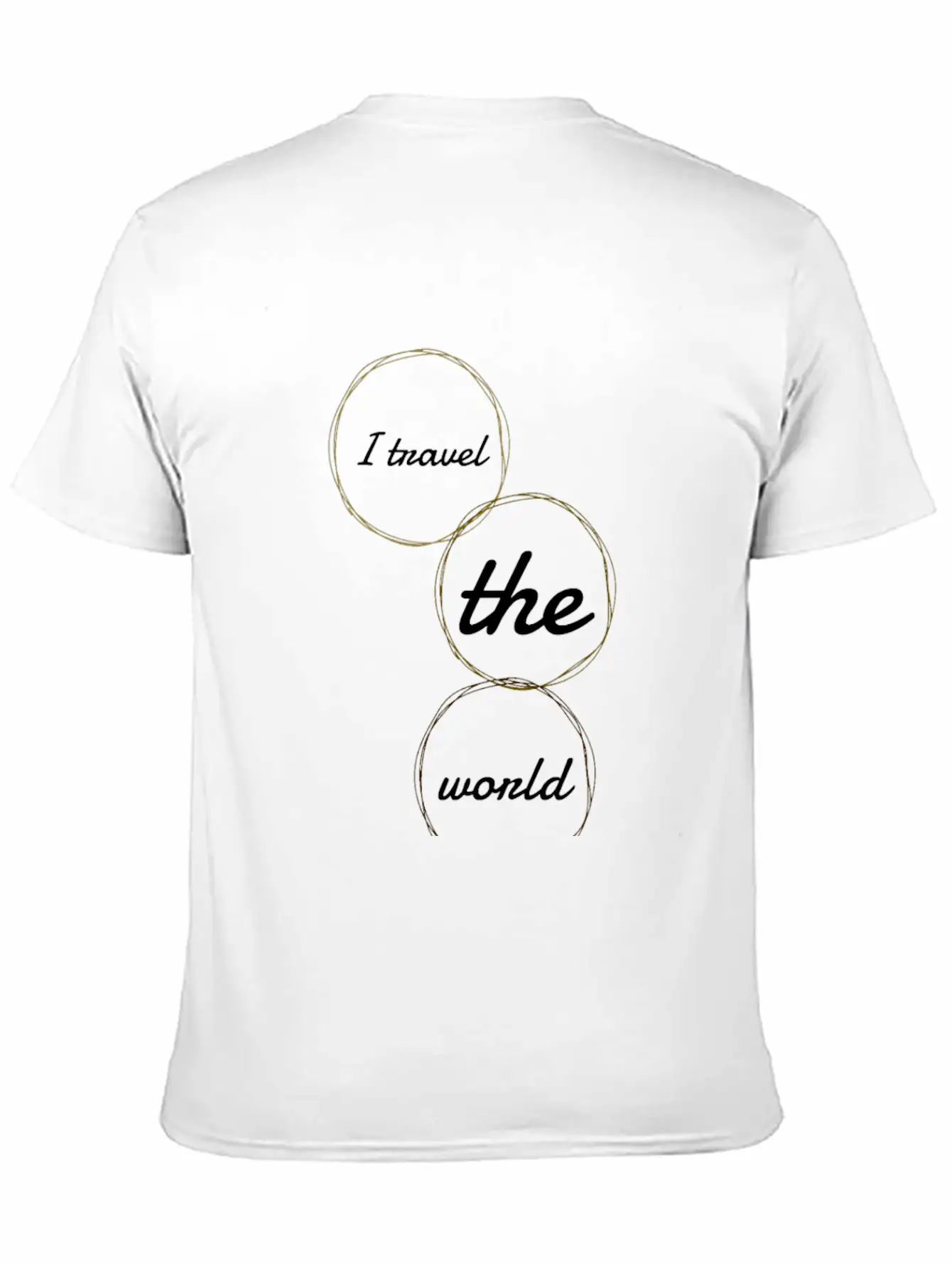 Travel - I Travel The World Lightweight Cotton T-Shirt – Daily Comfort Graphic Shirt