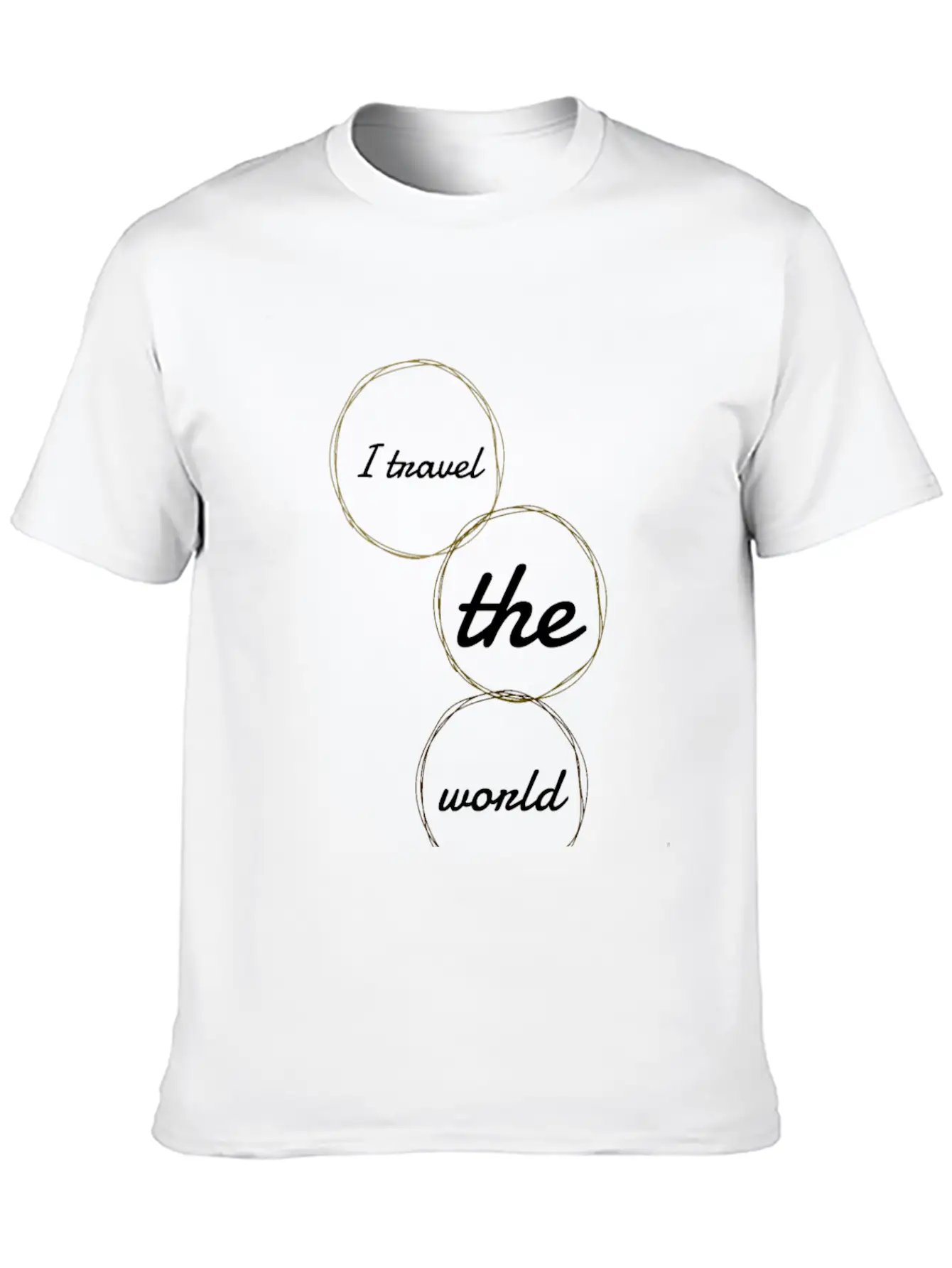 Travel - I Travel The World Lightweight Cotton T-Shirt – Daily Comfort Graphic Shirt