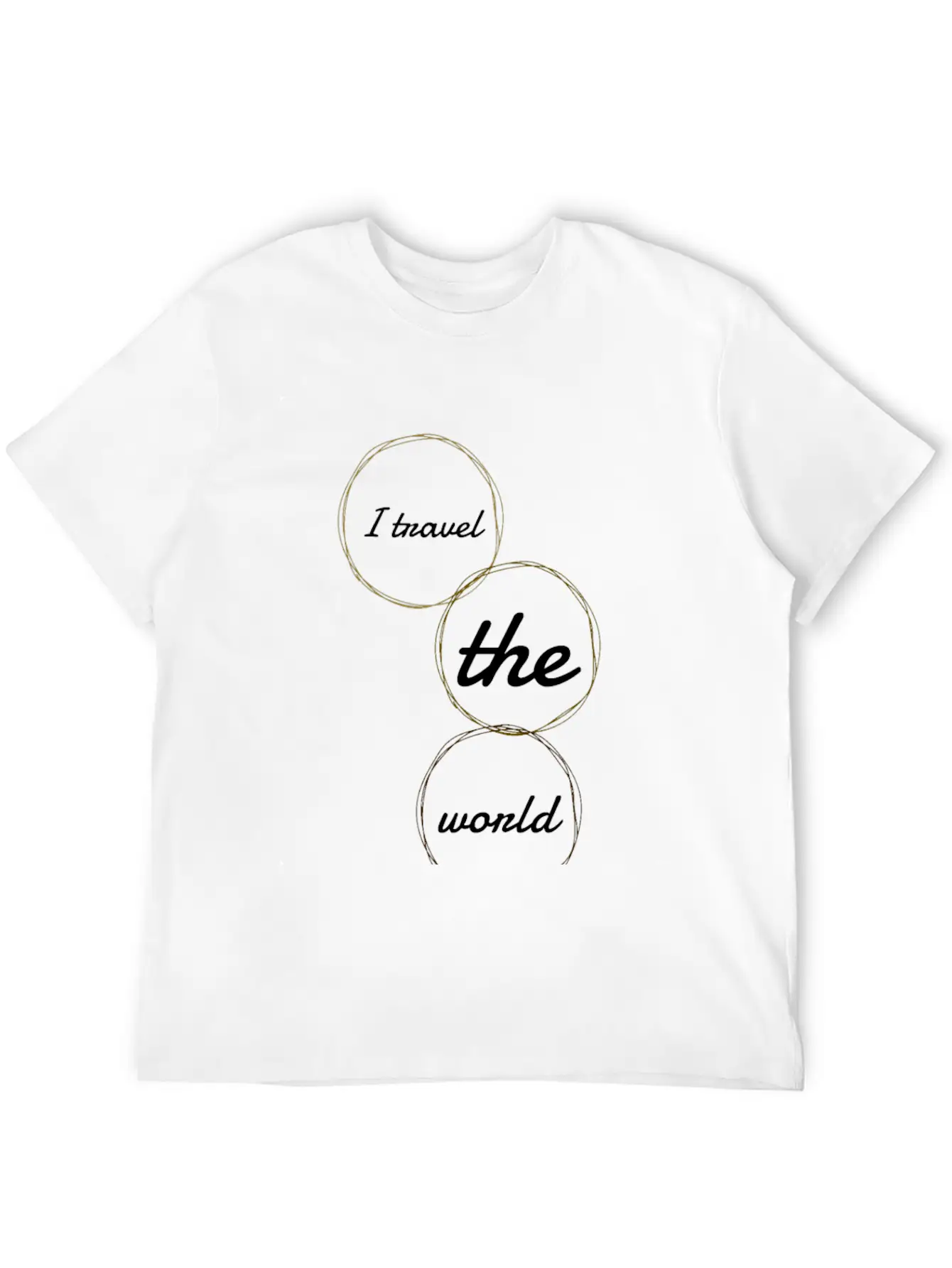 Travel - I Travel The World Lightweight Cotton T-Shirt – Daily Comfort Graphic Shirt