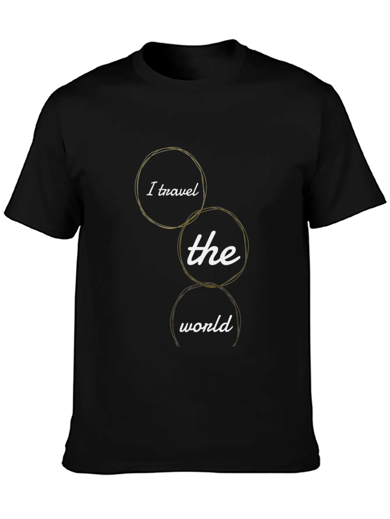 Travel - I Travel The World Lightweight Cotton T-Shirt – Daily Comfort Graphic Shirt