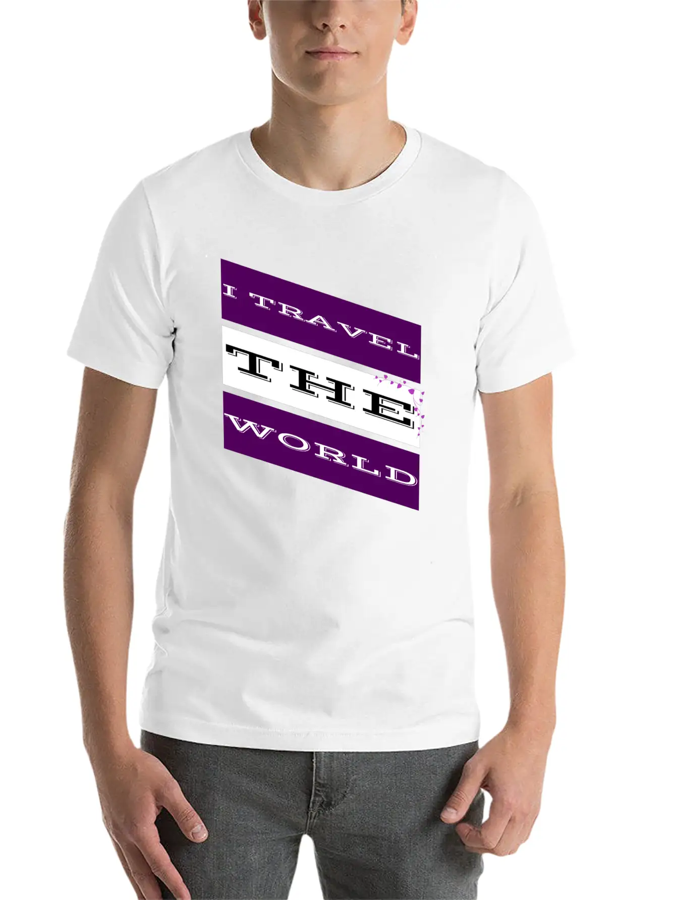 Travel - I Travel The World Unisex Casual T-Shirt – Clean Design For Daily Comfort