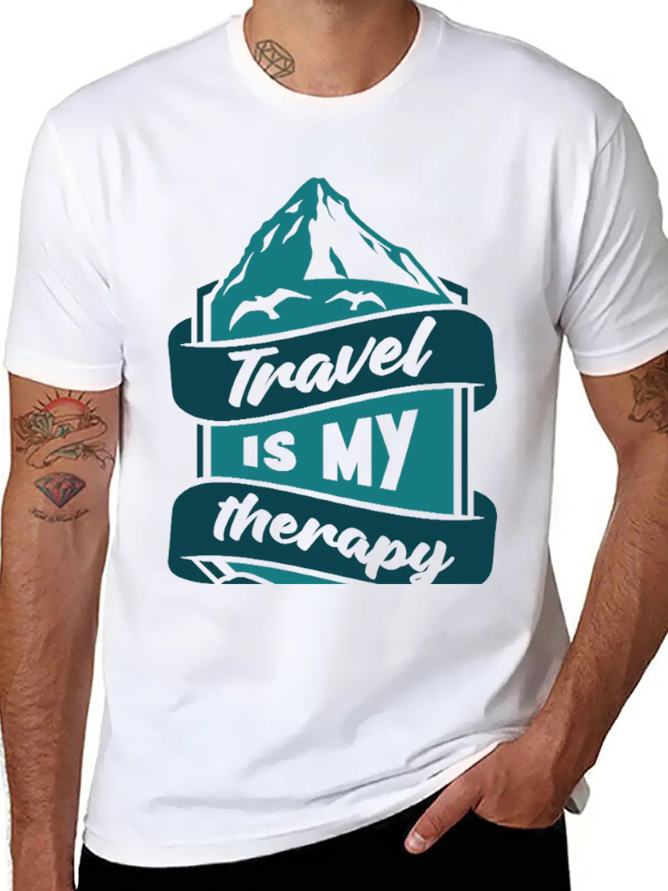 Travel Is My Therapy Unisex Casual T-Shirt – Clean Design For Daily Comfort