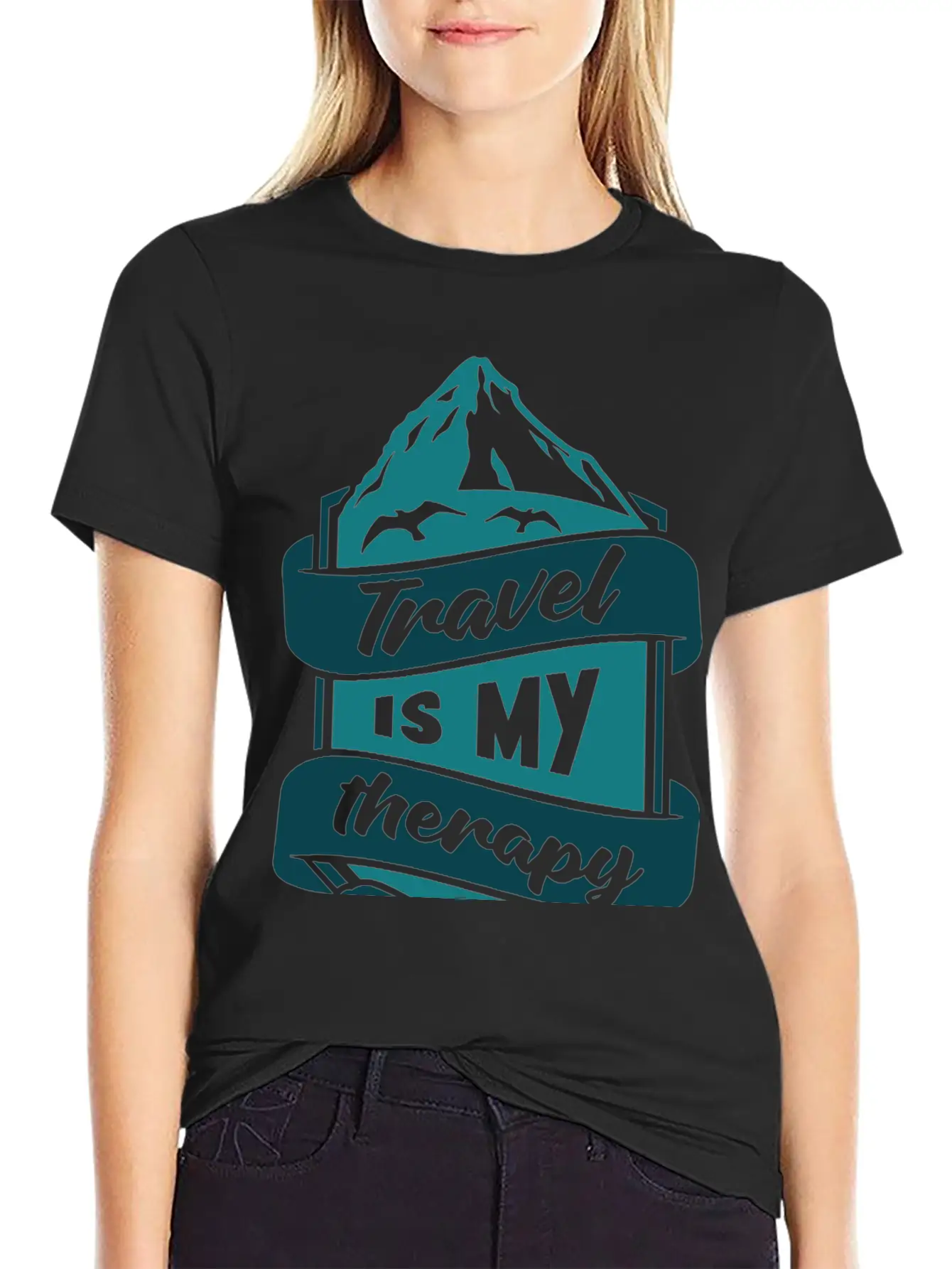 Travel Is My Therapy Unisex Casual T-Shirt – Clean Design For Daily Comfort